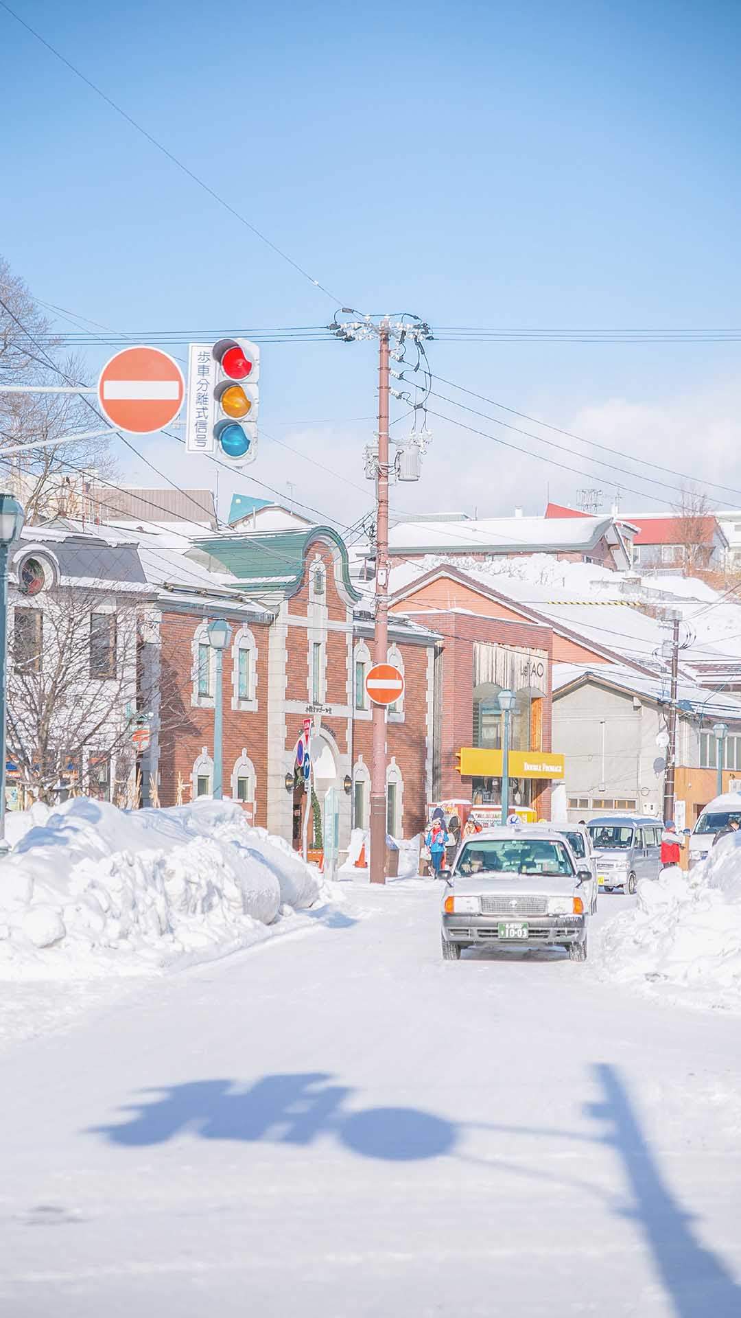 日本小清新雪景手机壁纸高清图片图片