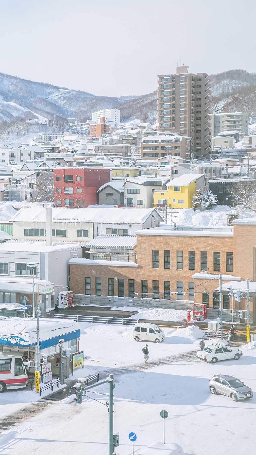 日本小清新雪景手机壁纸高清图片图片