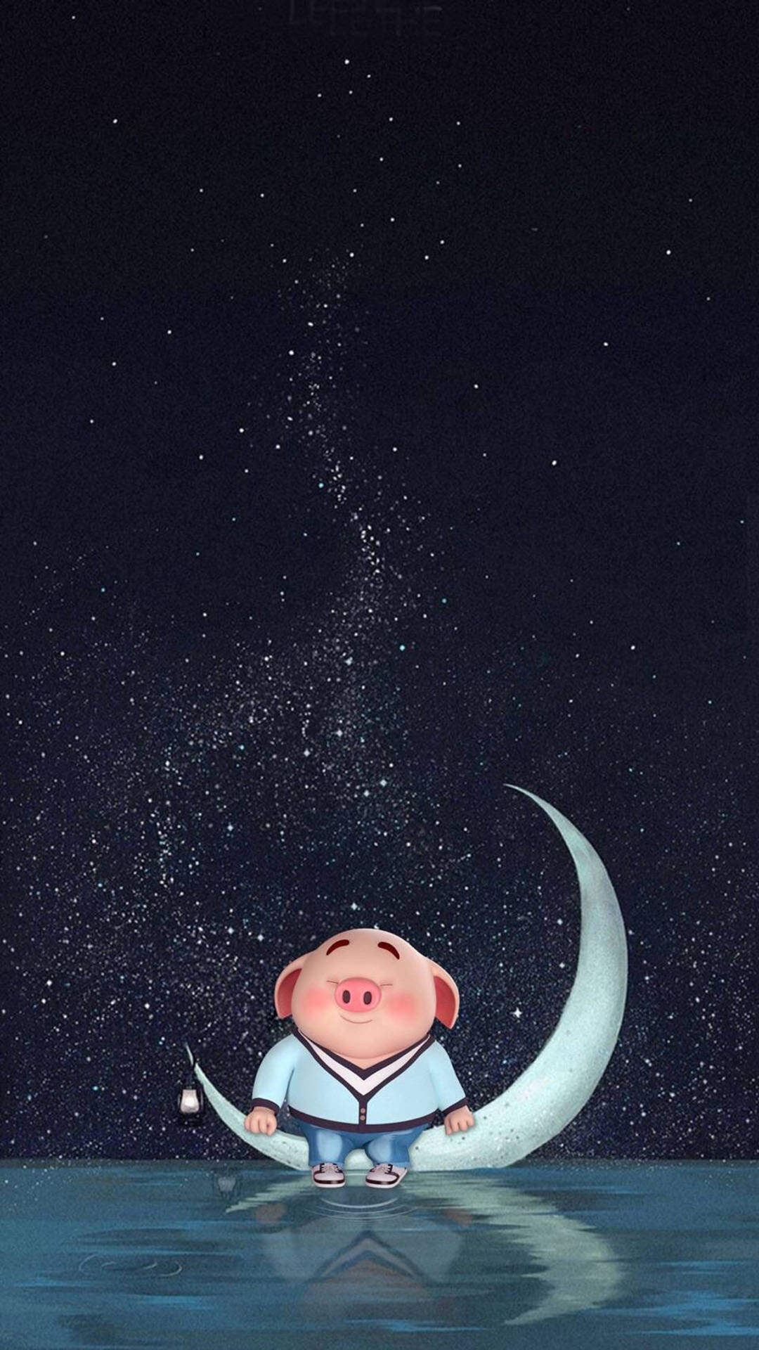 可爱的卡通小猪唯美高清手机壁纸图片