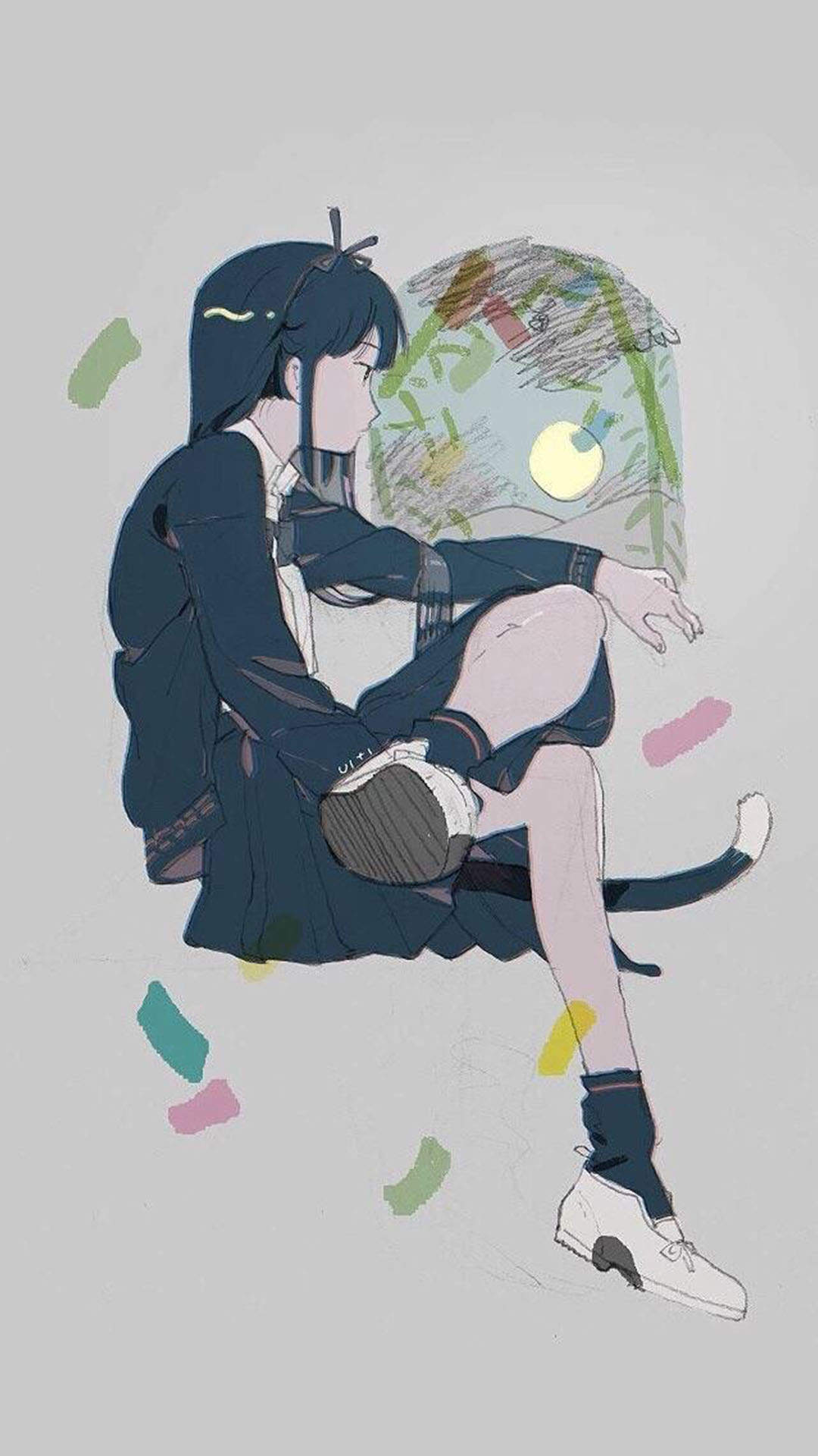 陈情令卡通人物插画高清手机壁纸图片