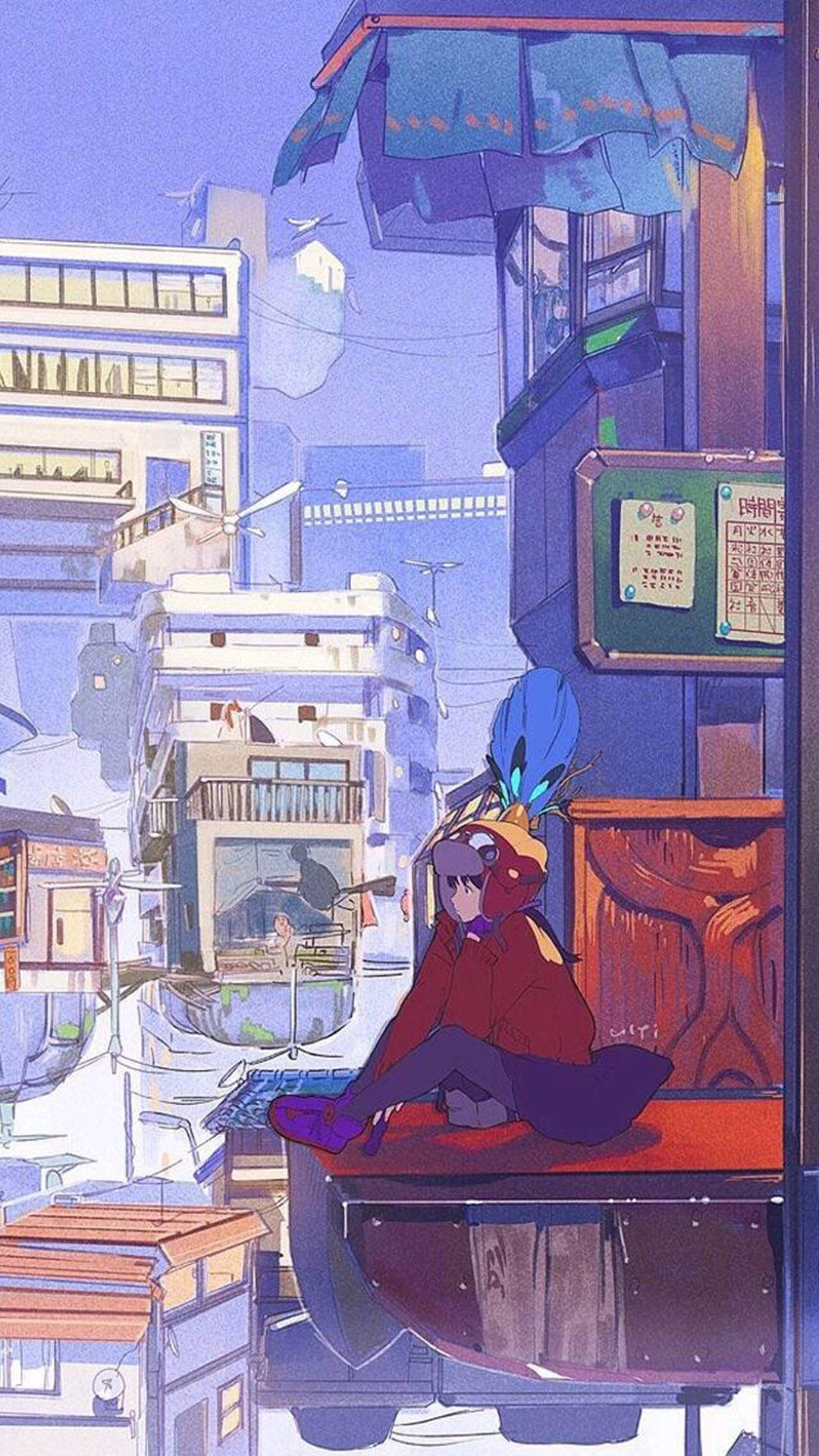 陈情令卡通人物插画高清手机壁纸图片