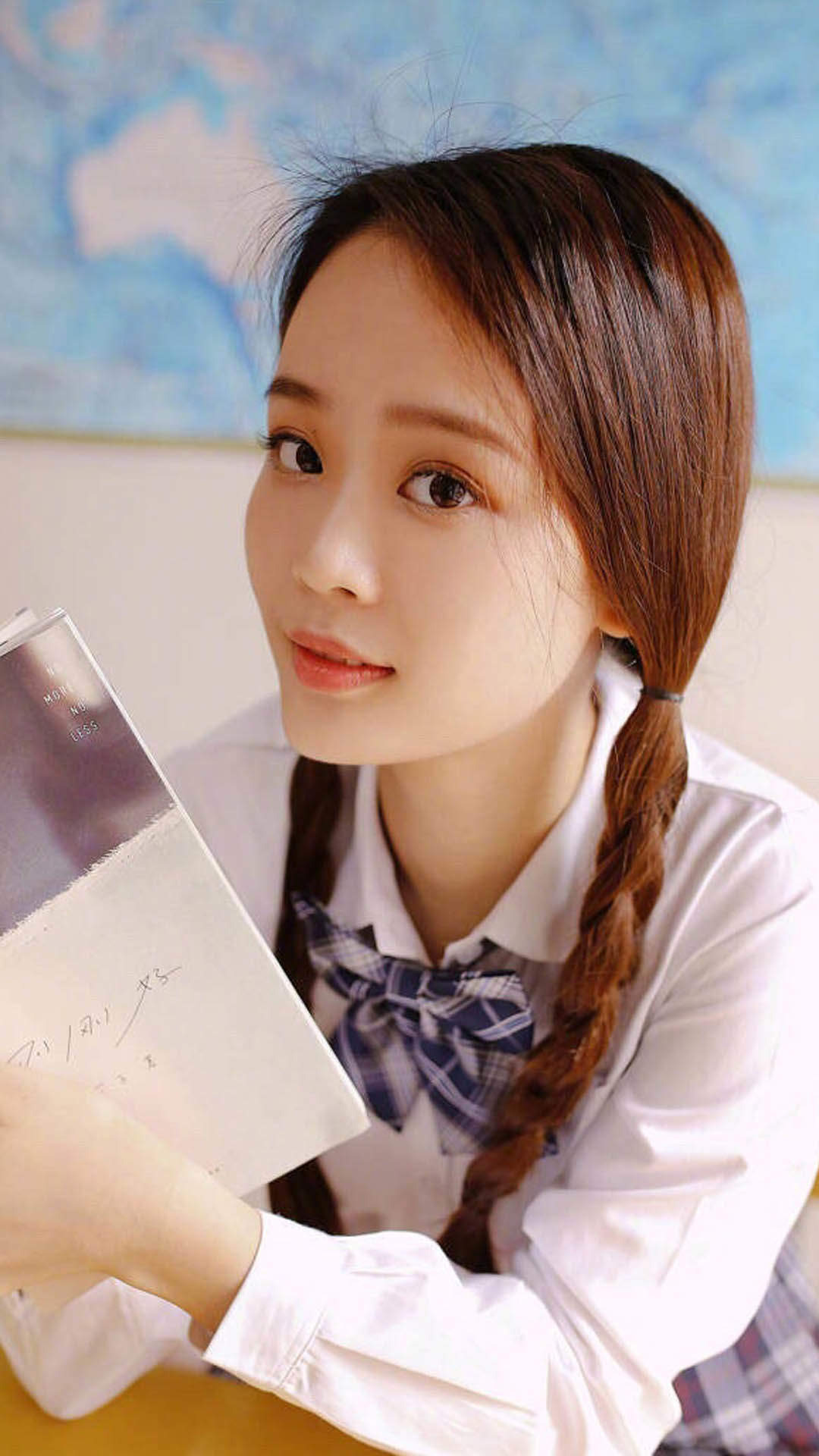 高清校花90后可爱清纯学生妹高清桌面壁纸图片