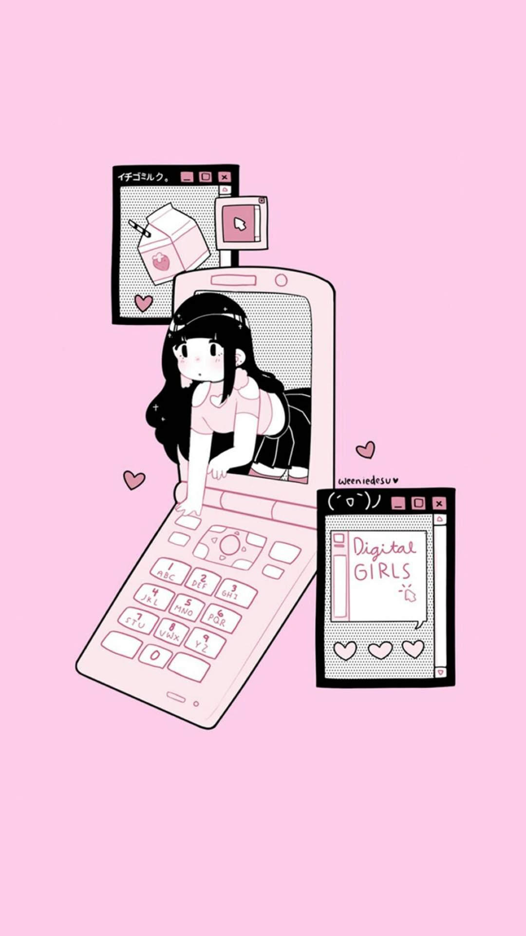 陈情令卡通人物插画高清手机壁纸图片