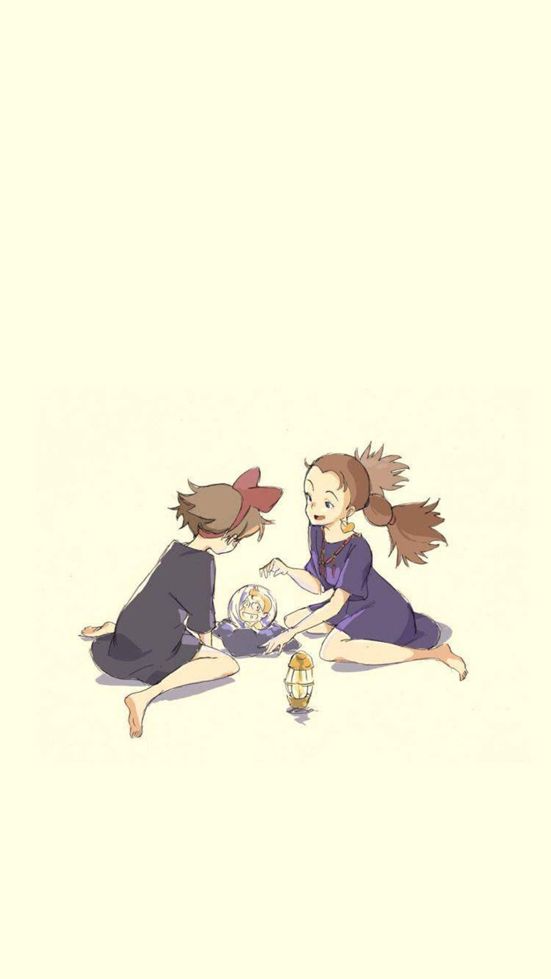 《魔女宅急便》卡通人物手绘高清手机壁纸图片
