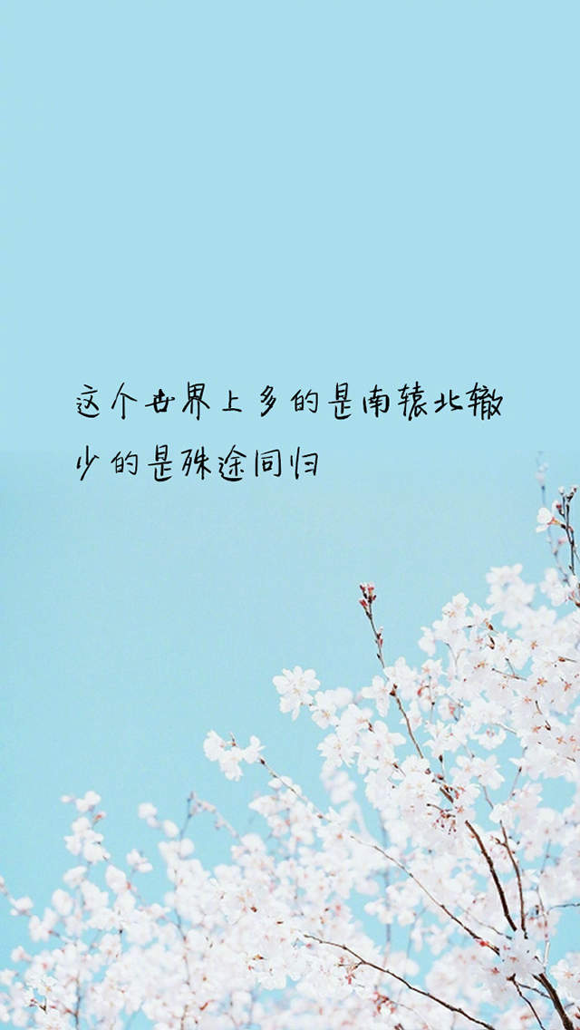 清新文字控文艺风手机壁纸图片