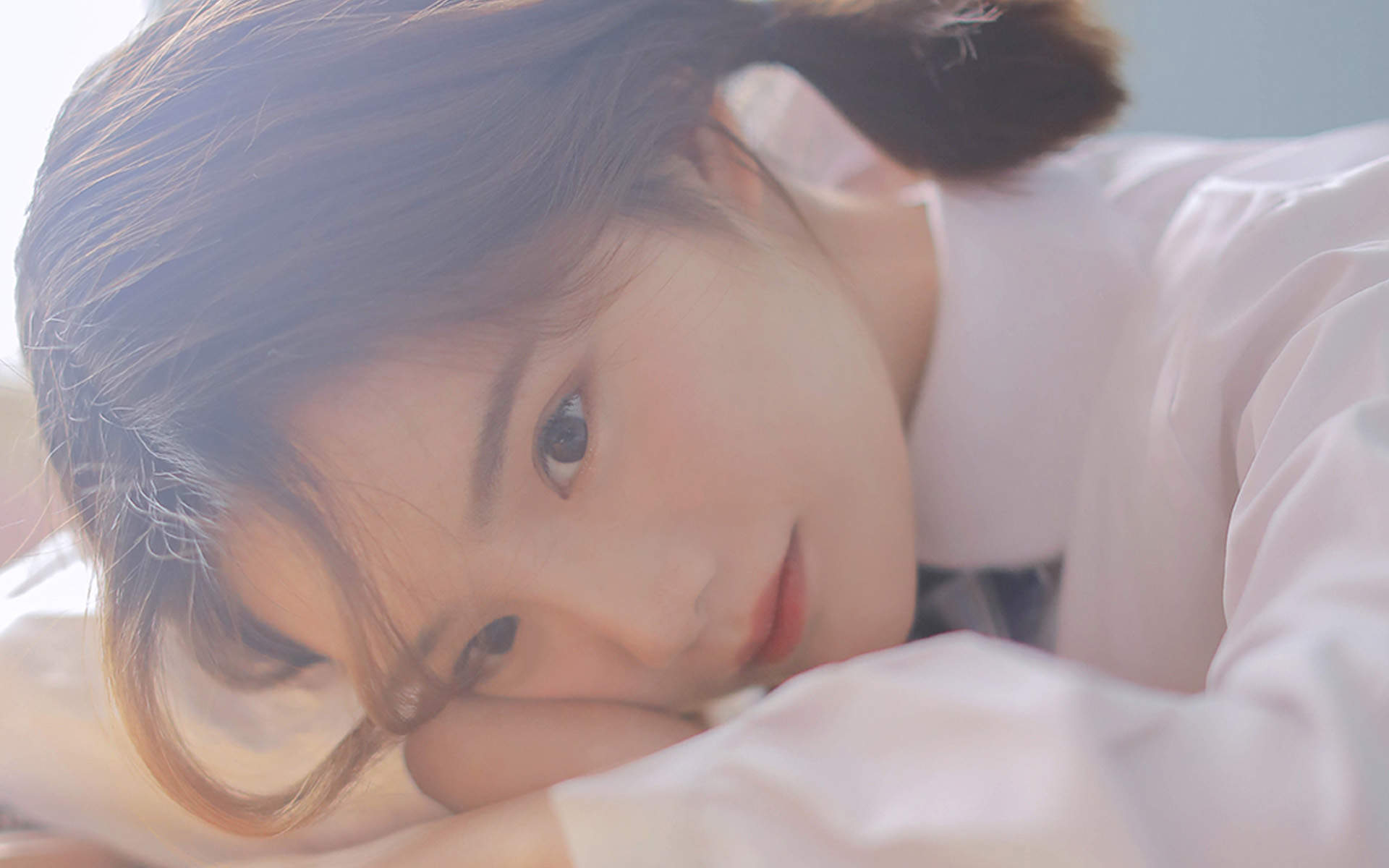 高清校花05后清纯甜美美女学生妹高清桌面壁纸图片