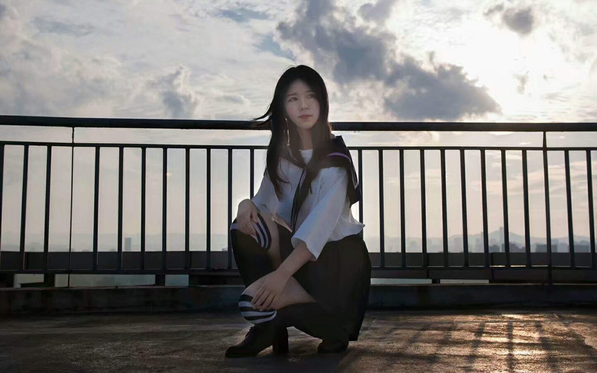 高清校花90后可爱清纯学生妹高清桌面壁纸图片