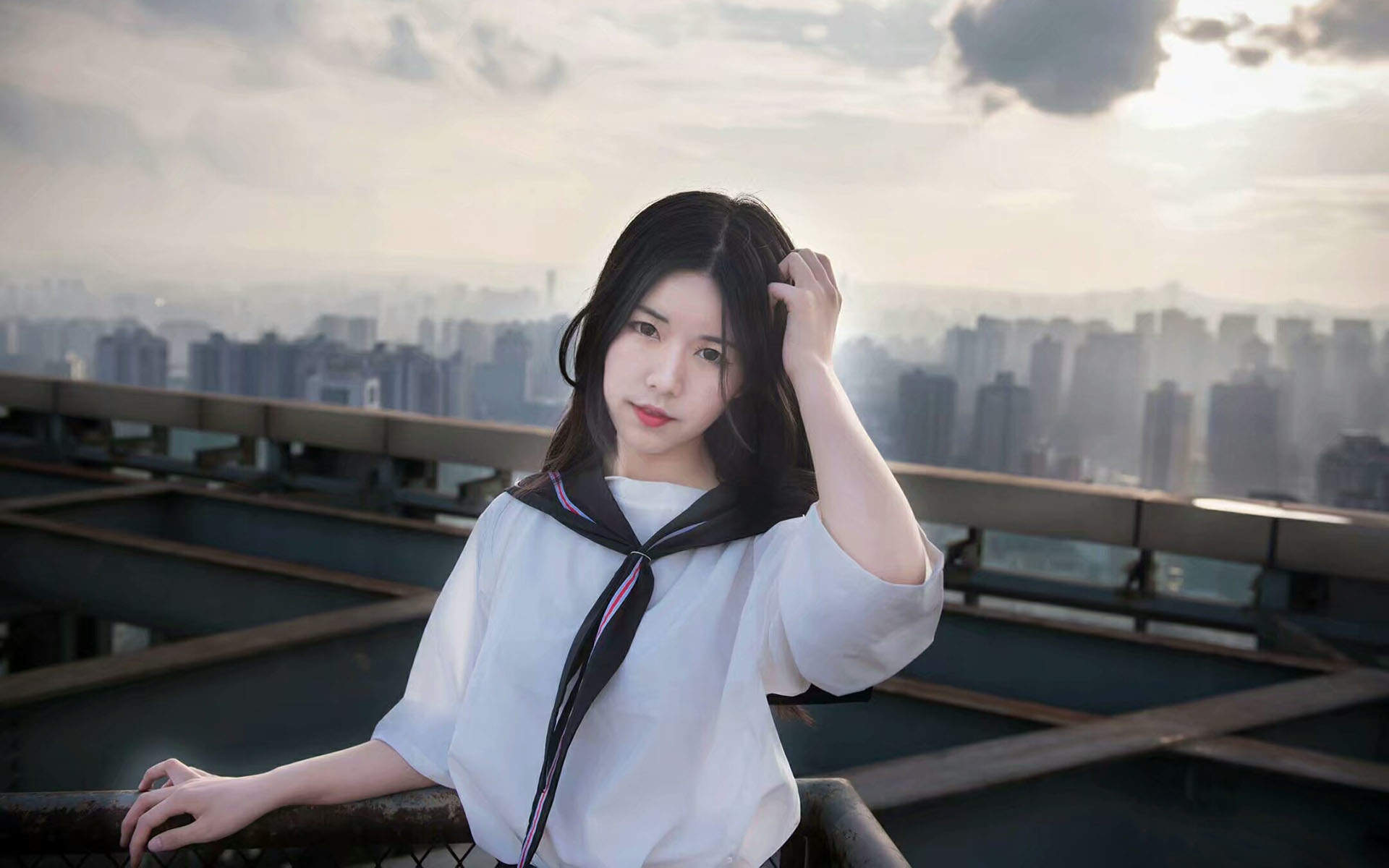 高清校花90后可爱清纯学生妹高清桌面壁纸图片