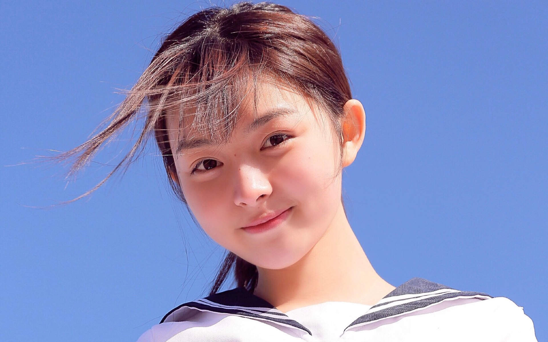 高清校花90后可爱清纯学生妹高清桌面壁纸图片