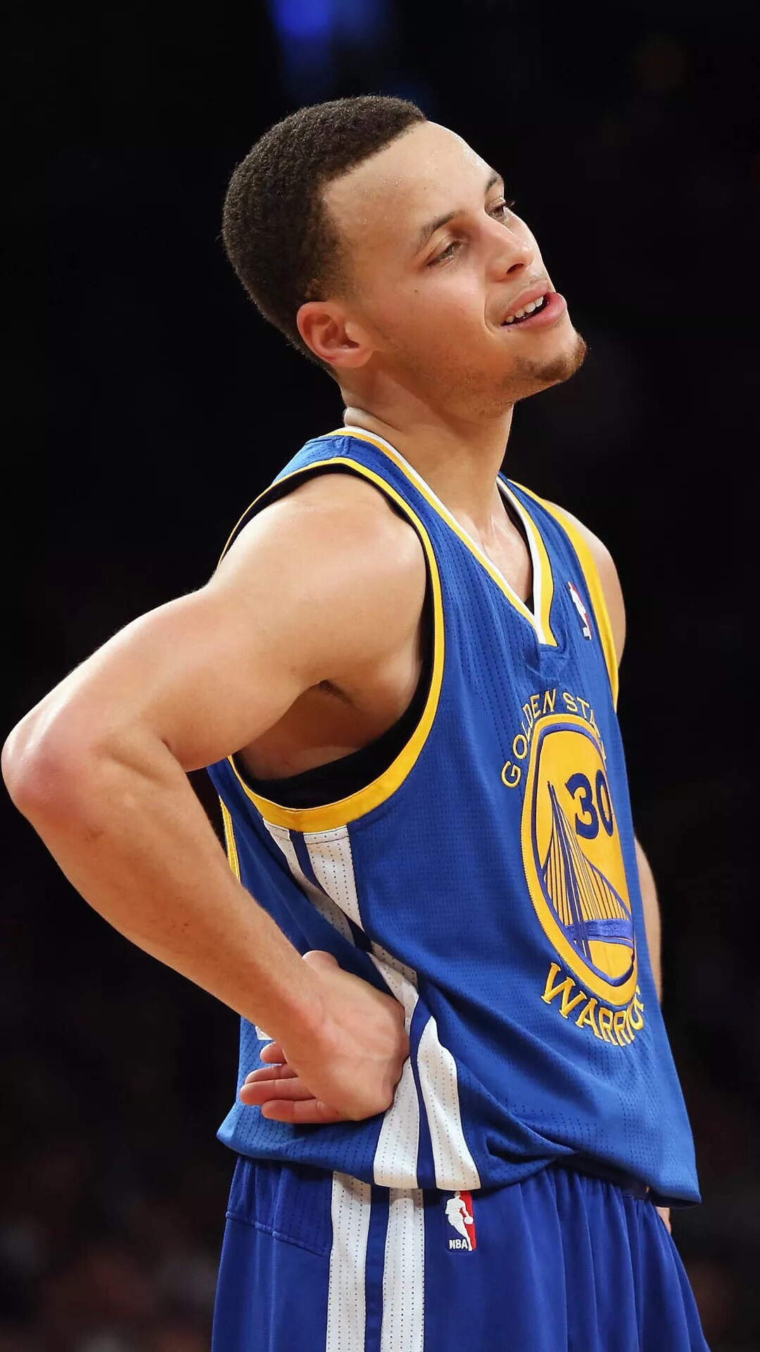 NBA巨星库里创意手绘高清手机壁纸图片