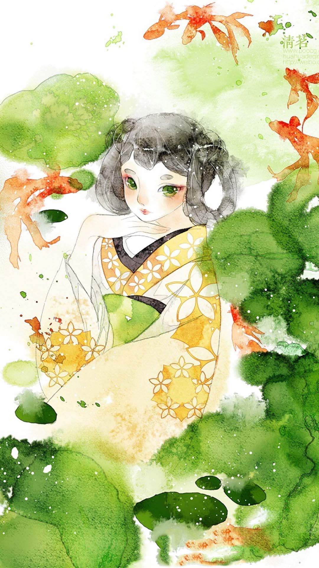 陈情令卡通人物插画高清手机壁纸图片