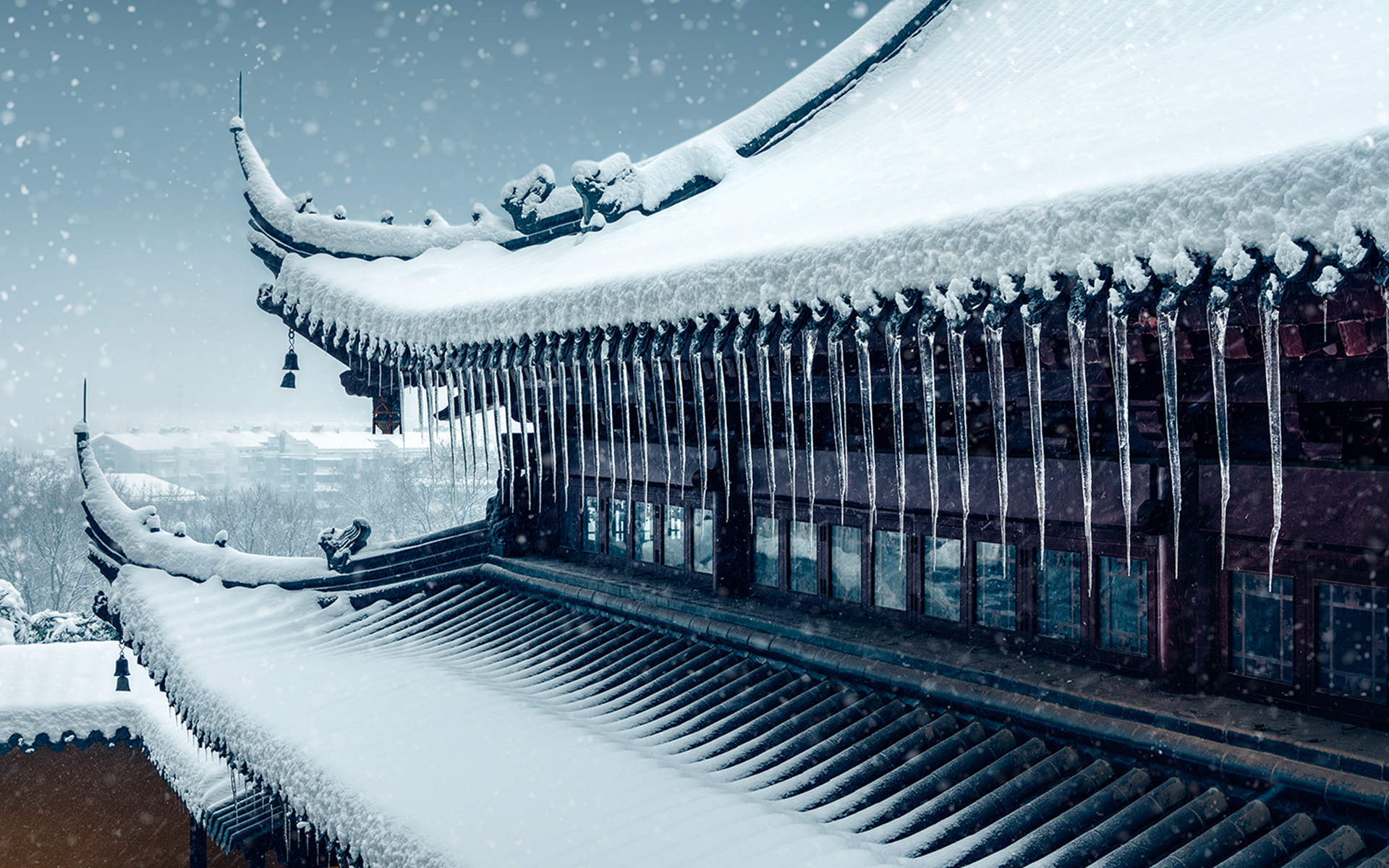冬天雪景唯美手机壁纸图片图片