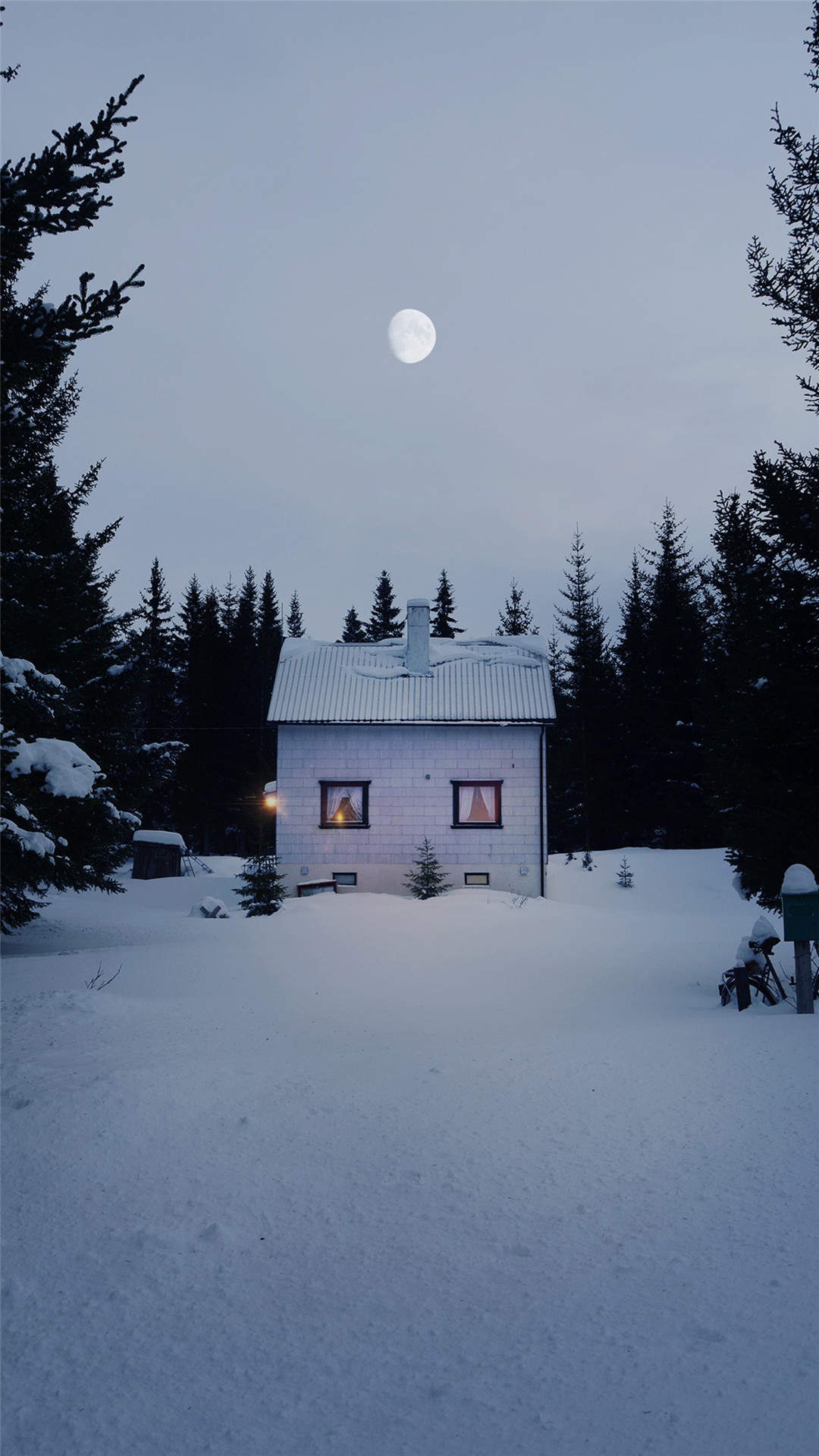 唯美清凉雪景高清手机壁纸图片