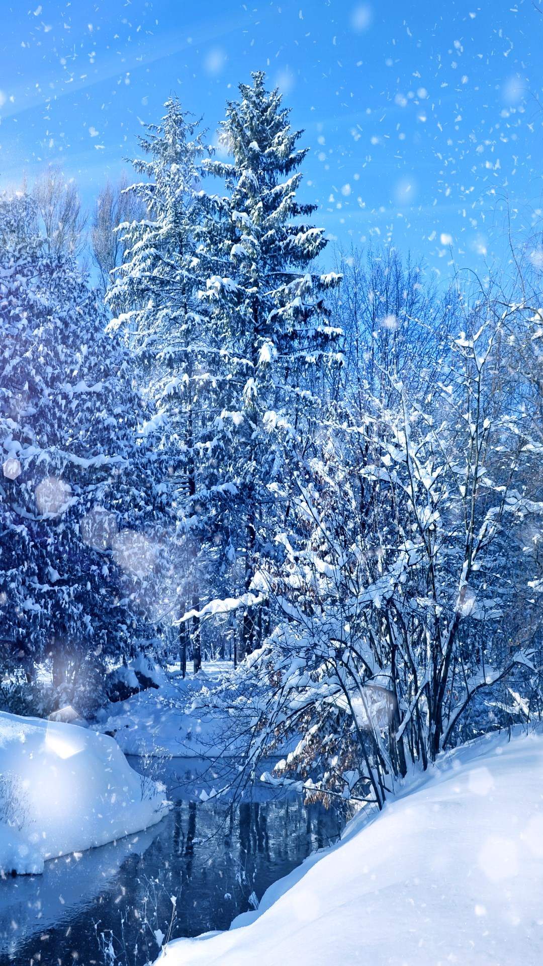 冬天雪景唯美手机壁纸图片图片