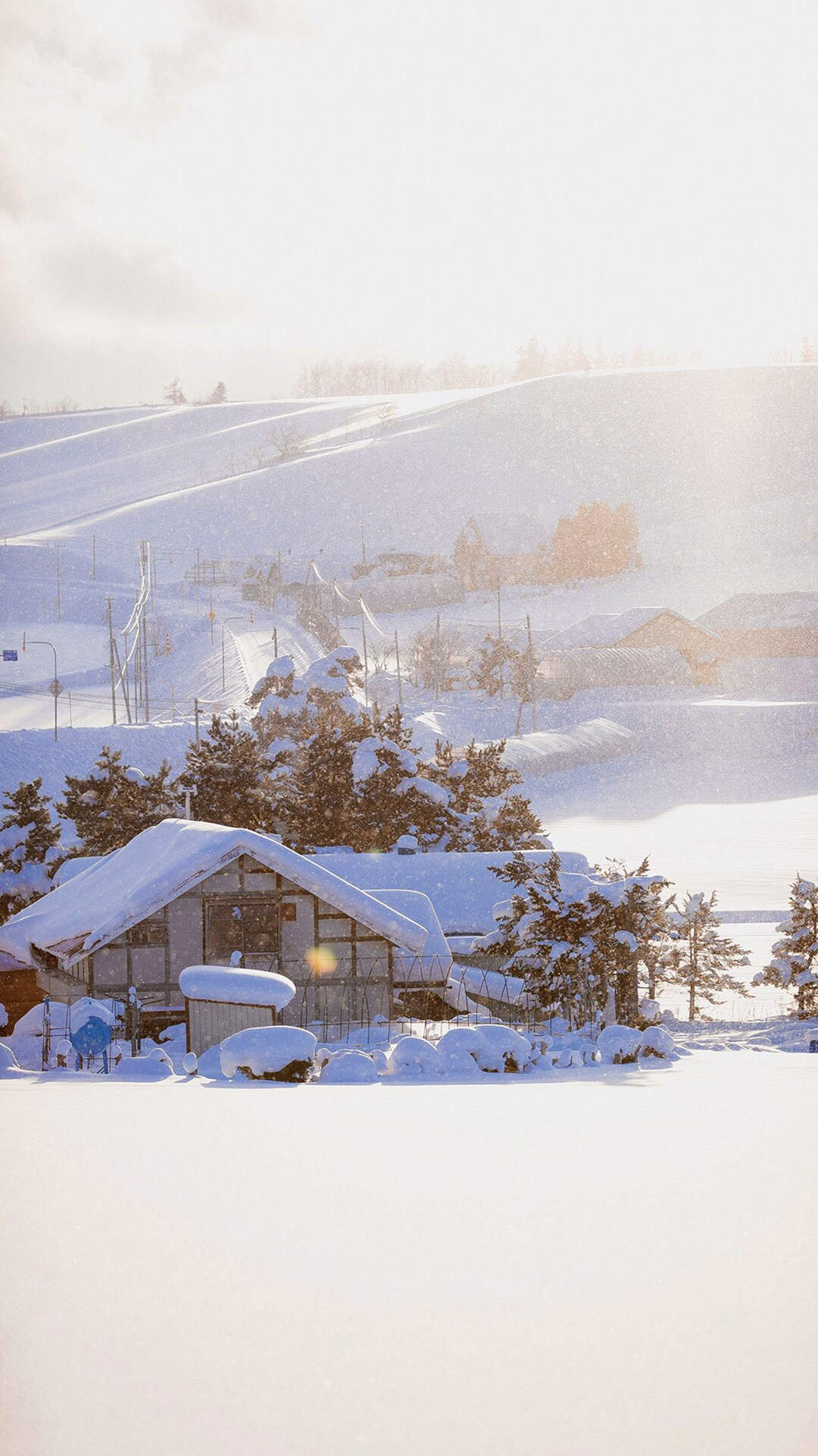 冬天雪景唯美手机壁纸图片图片