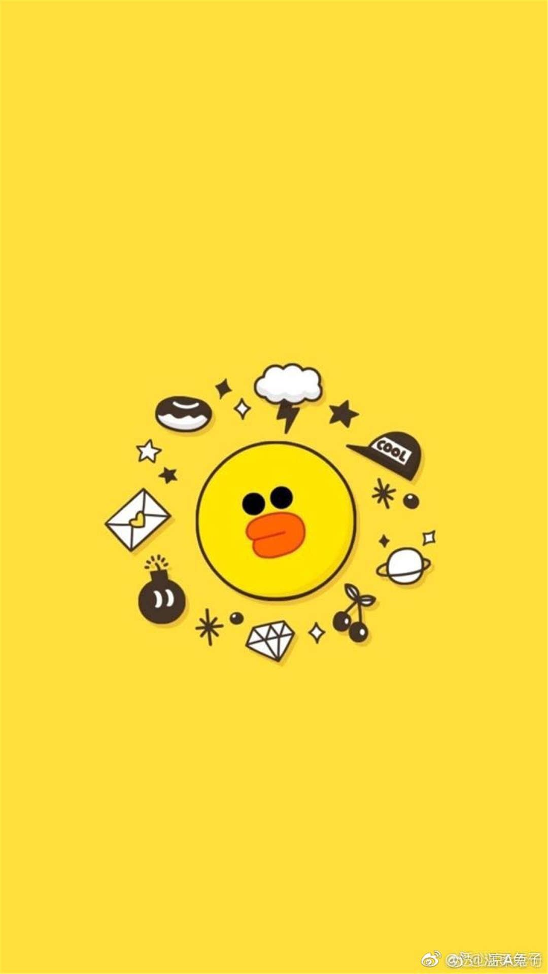 可爱小黄鸭高清手机壁纸图片