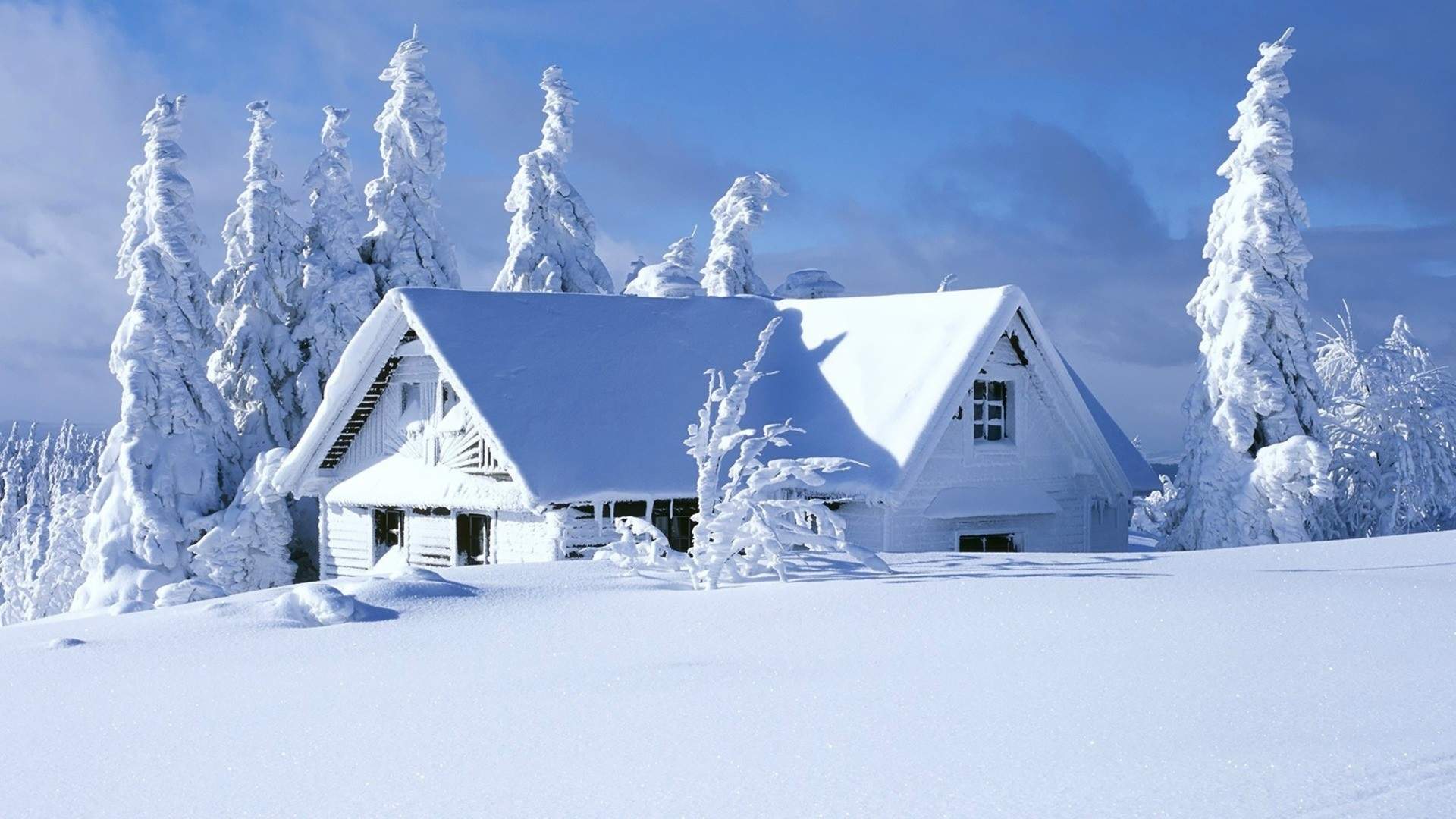 24节气立冬唯美冬日雪景桌面壁纸图片