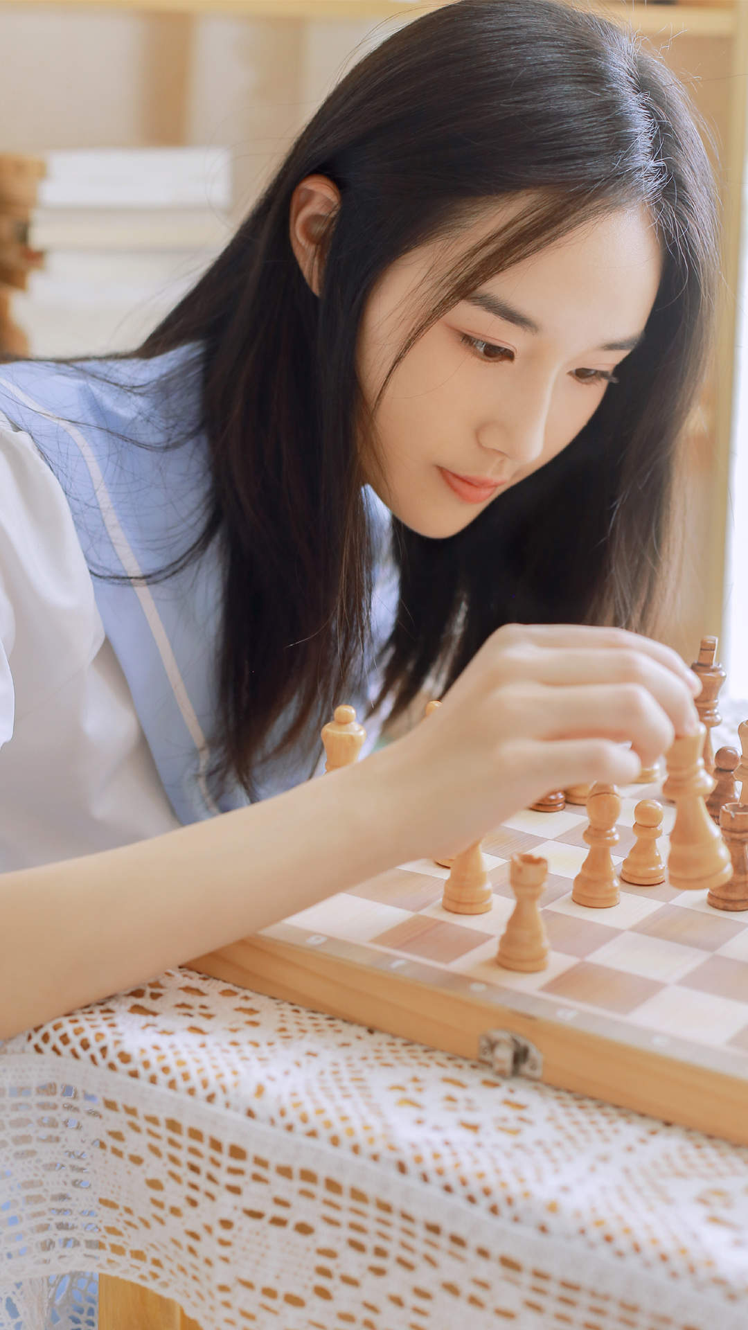 高清校花90后可爱清纯学生妹高清桌面壁纸图片