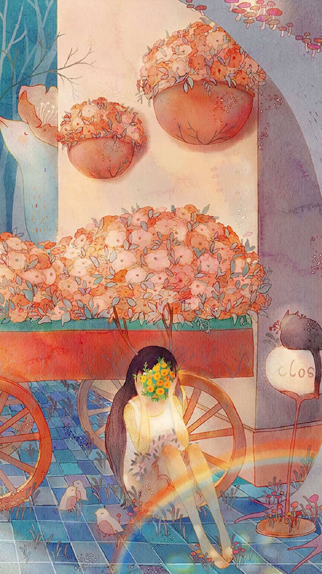 陈情令卡通人物插画高清手机壁纸图片