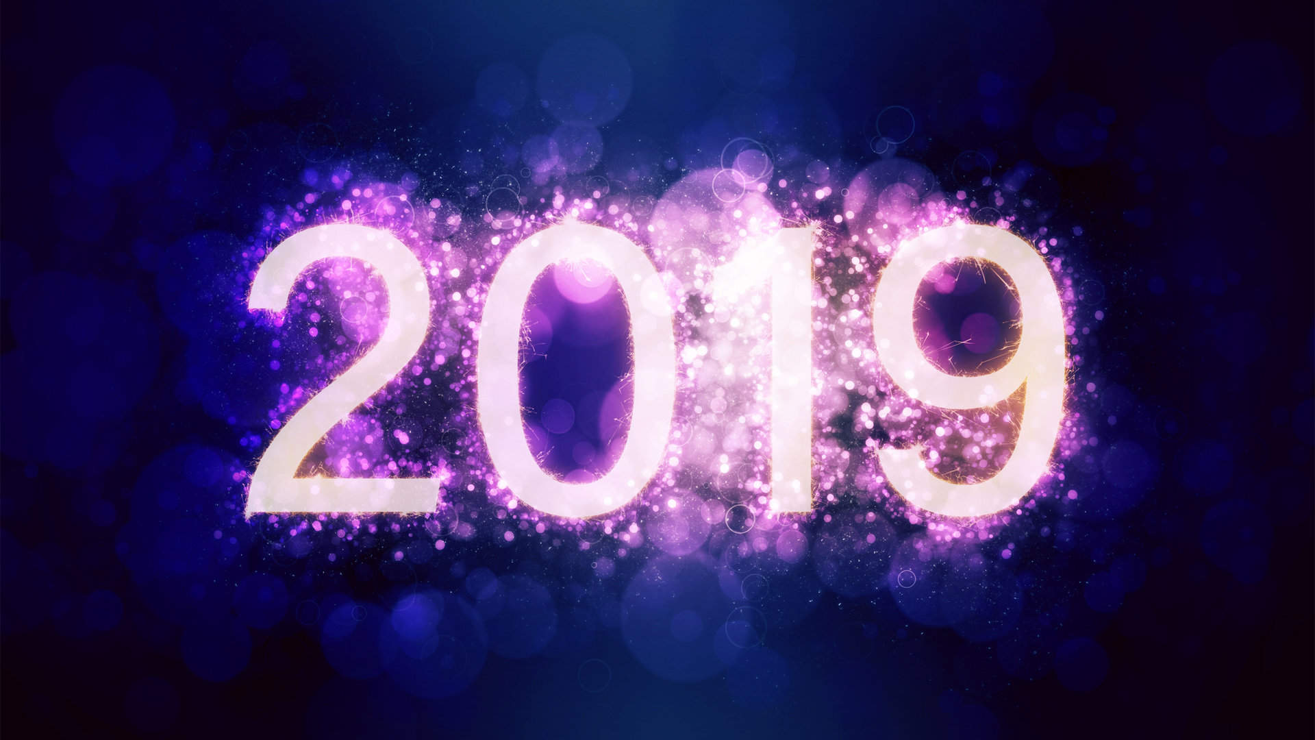 2019简约数字创意桌面壁纸图片