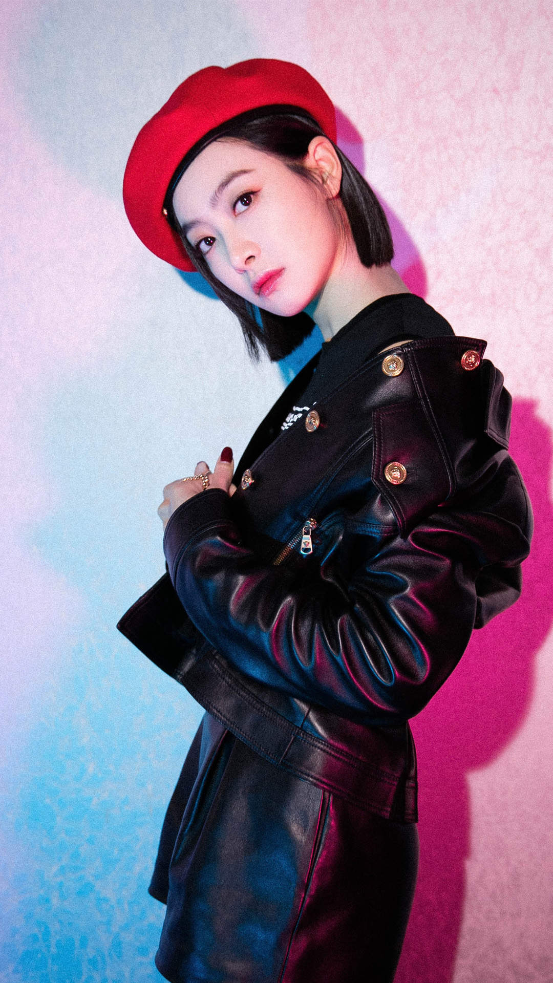 山东省青岛女演员宋茜妩媚动人写真桌面壁纸图片