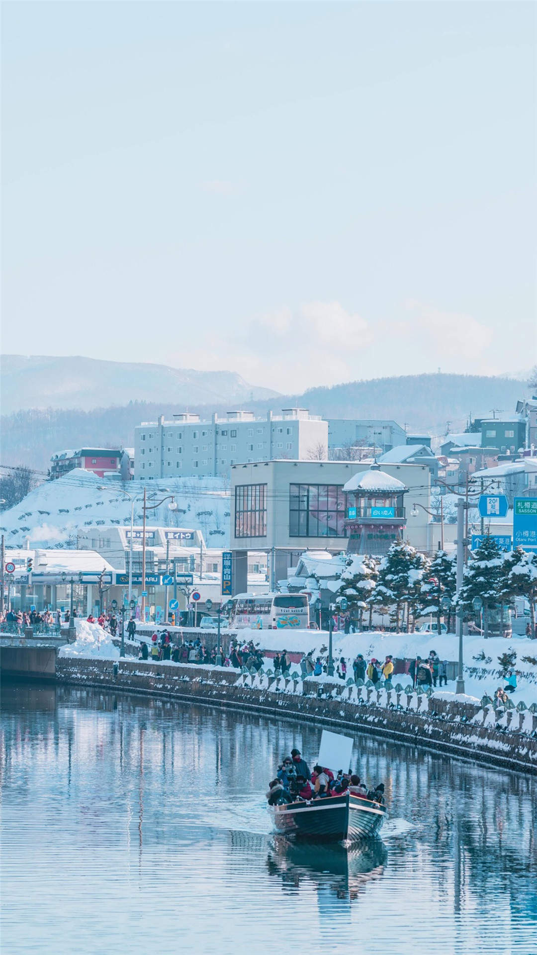 小清新冬日雪景唯美高清手机壁纸图片