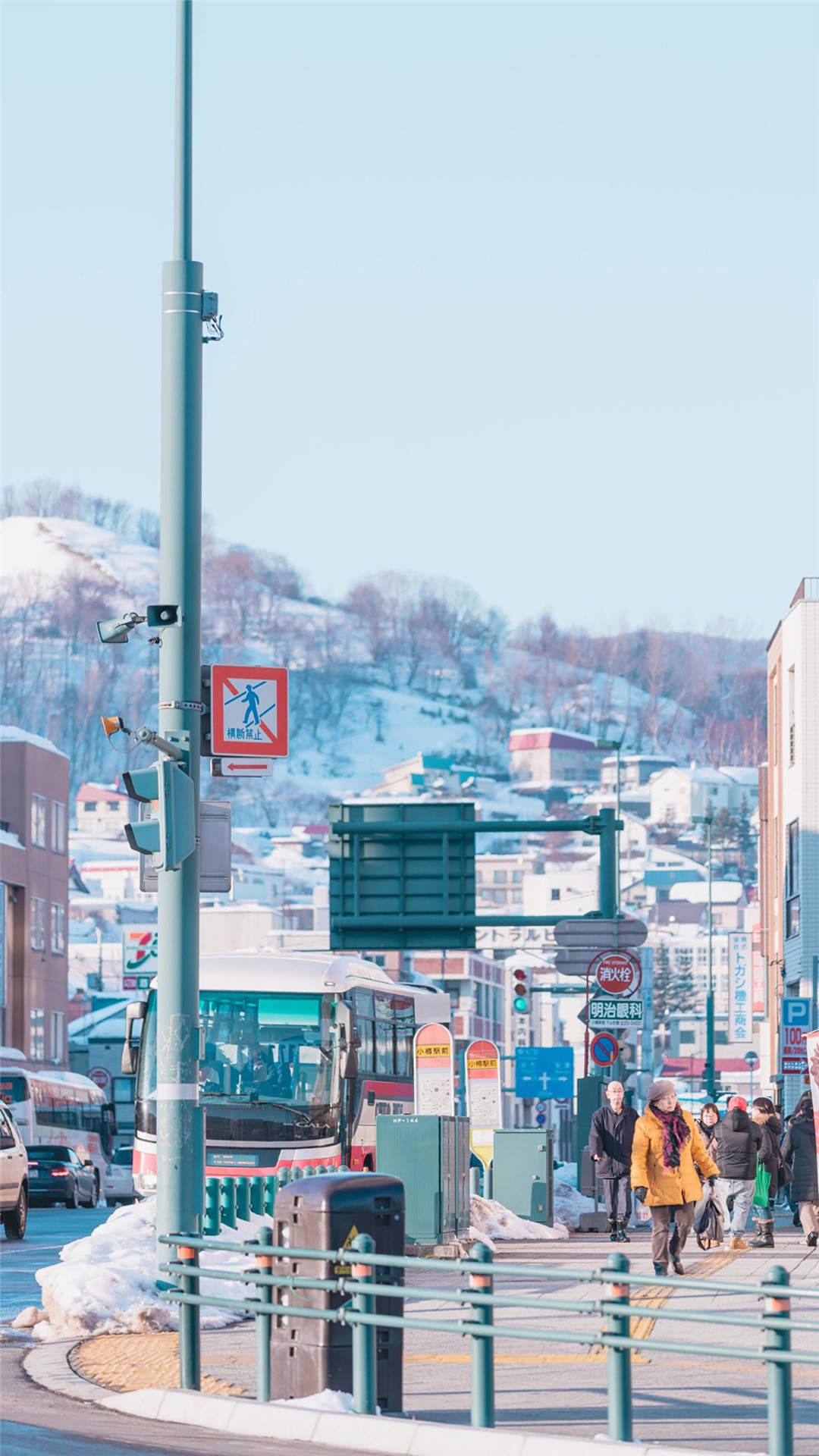 郑秀妍日本函馆冬日雪景唯美写真图片图片