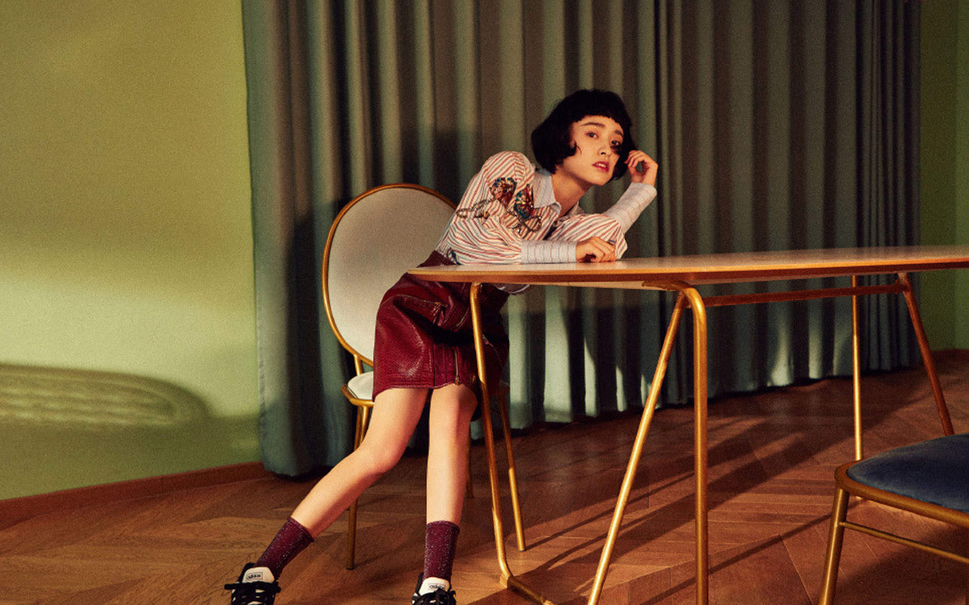 高清美女沈月连衣裙清新甜美写真图片图片