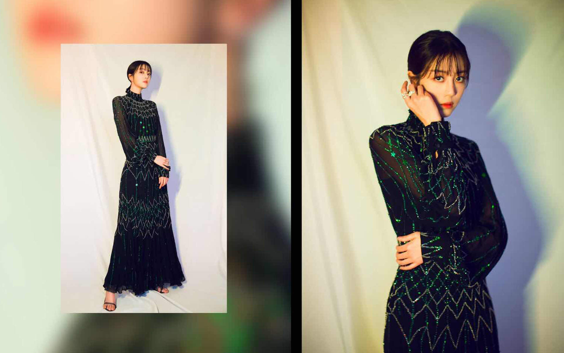 高清北京美女李溪芮粉色西装时尚写真图片图片