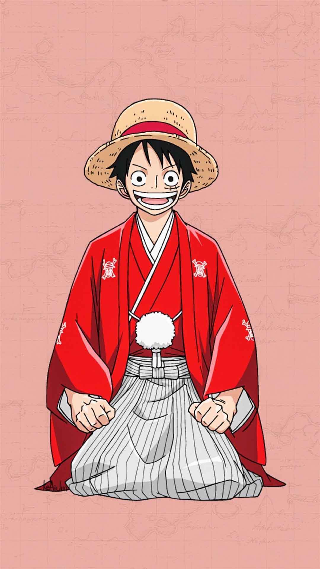 《海贼王》黑白手绘高清手机壁纸图片
