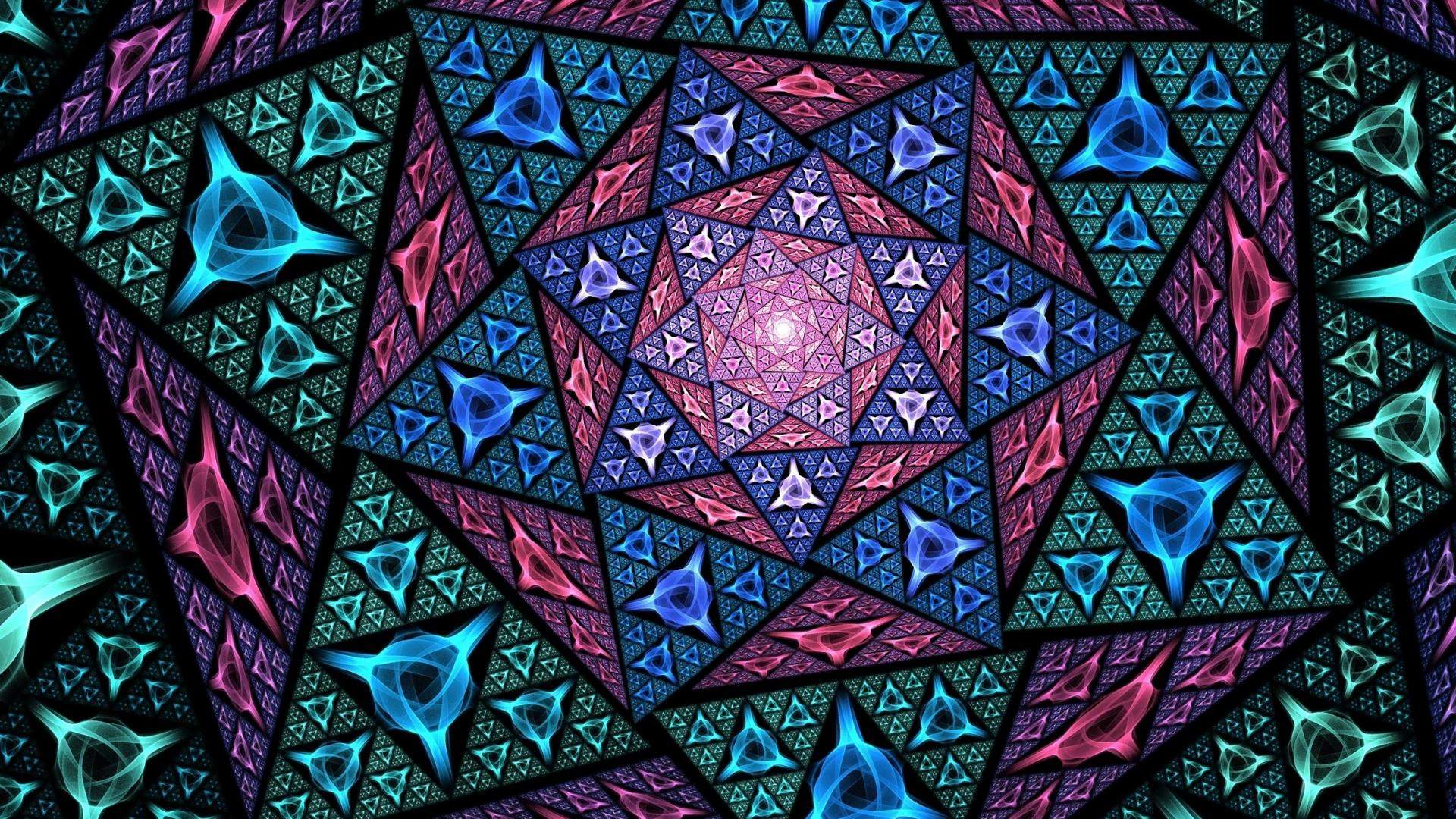 炫彩抽象插画创意电脑桌面壁纸图片