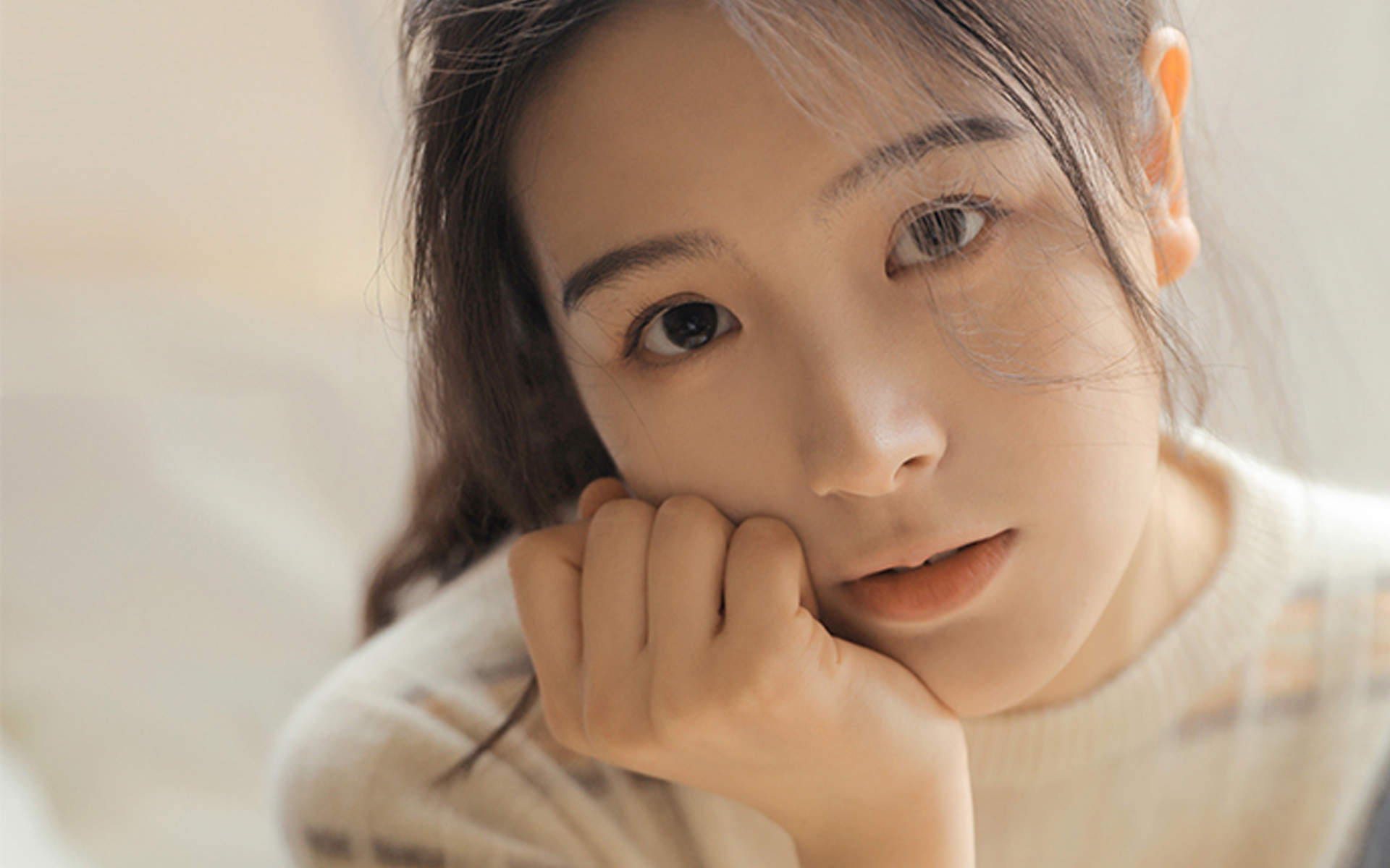 高清校花90后可爱清纯学生妹高清桌面壁纸图片