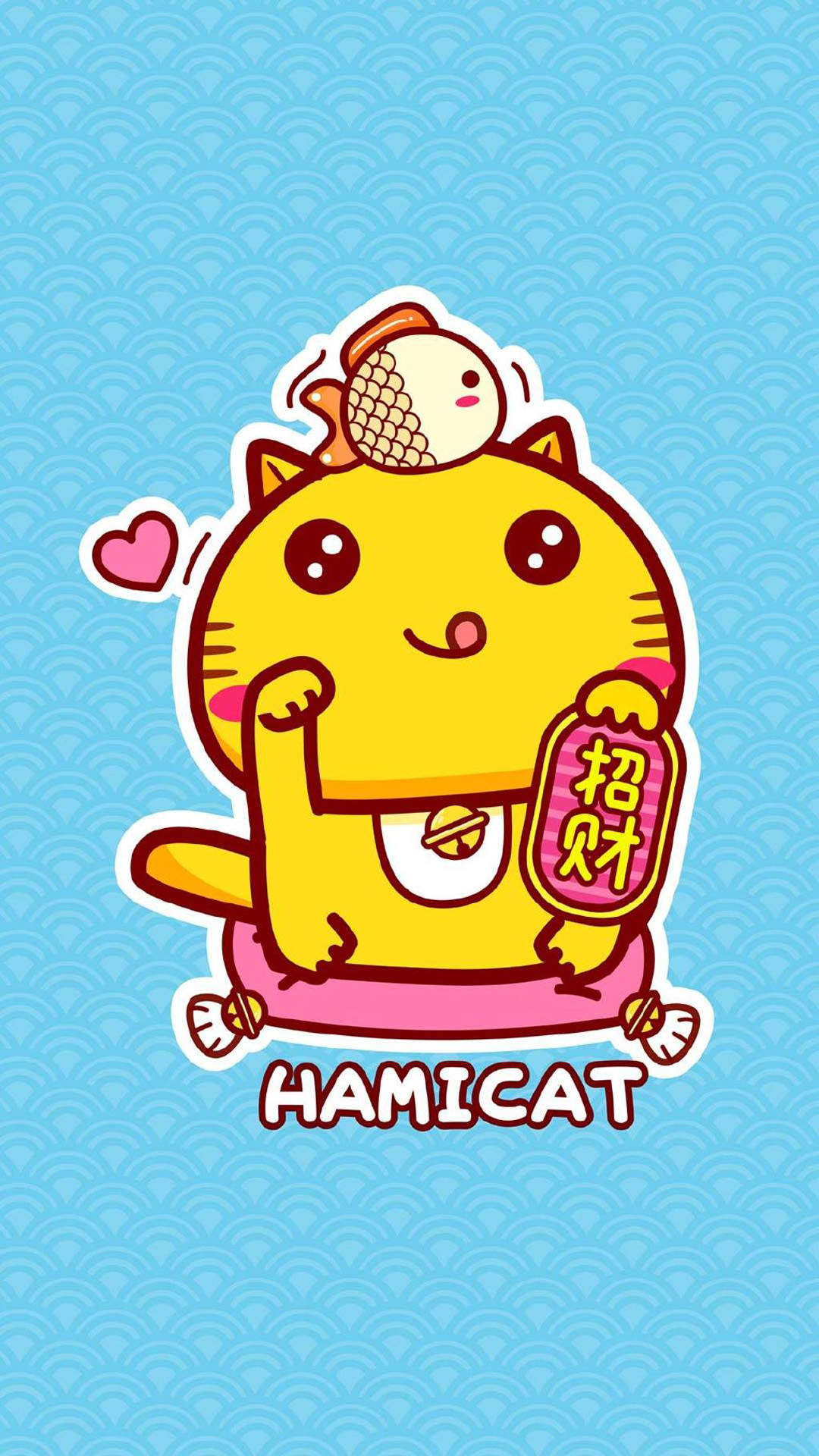 哈咪猫招财猫可爱图片手机壁纸图片