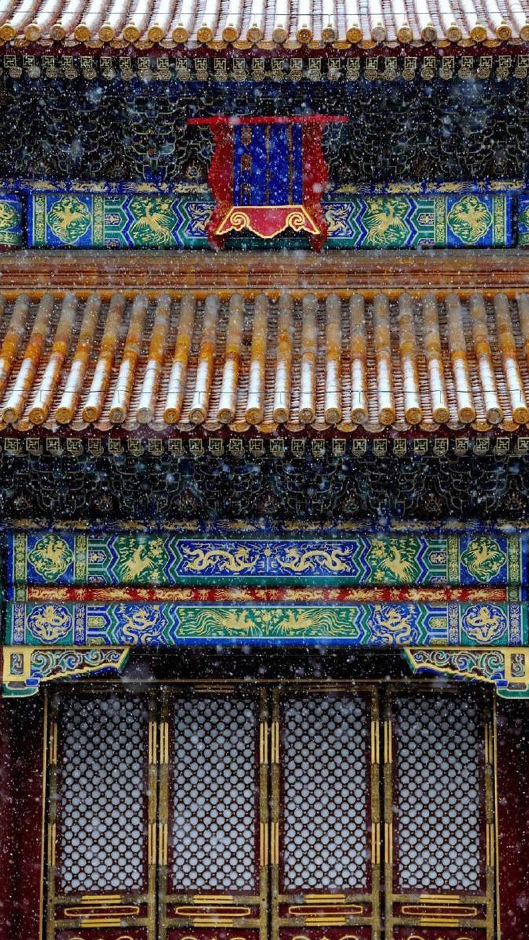 故宫唯美雪景图片手机壁纸图片