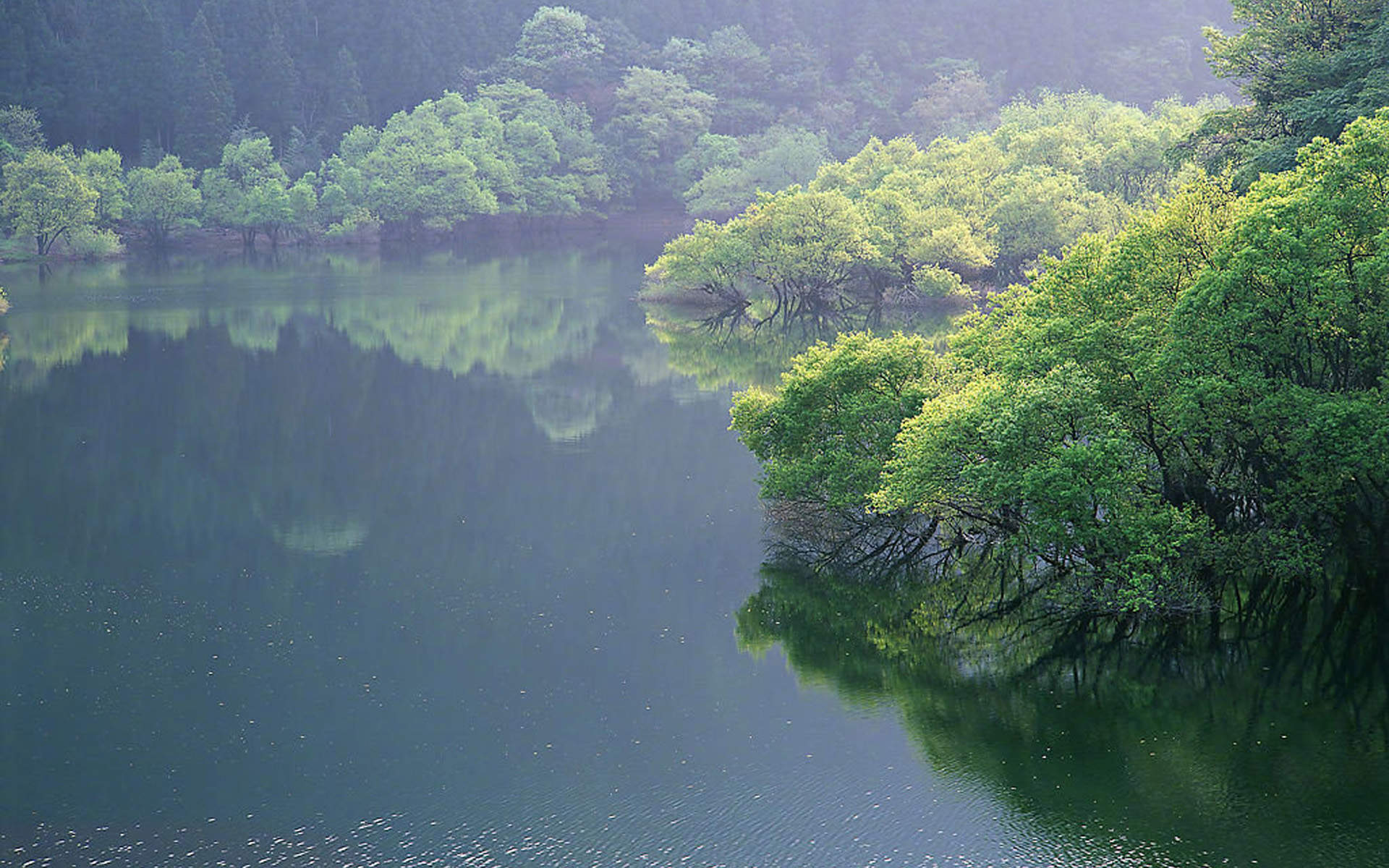 2020年11月唯美静谧湖面风景日历壁纸图片