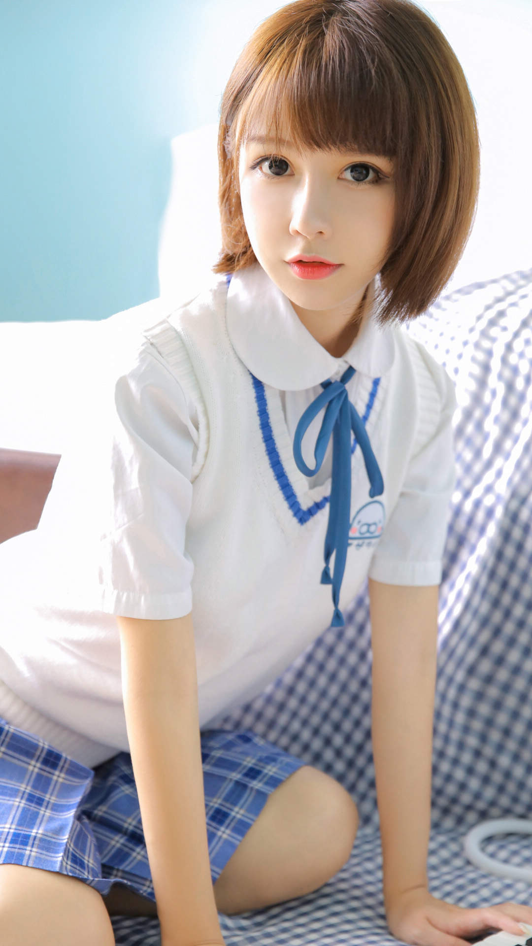 高清校花90后可爱清纯学生妹高清桌面壁纸图片
