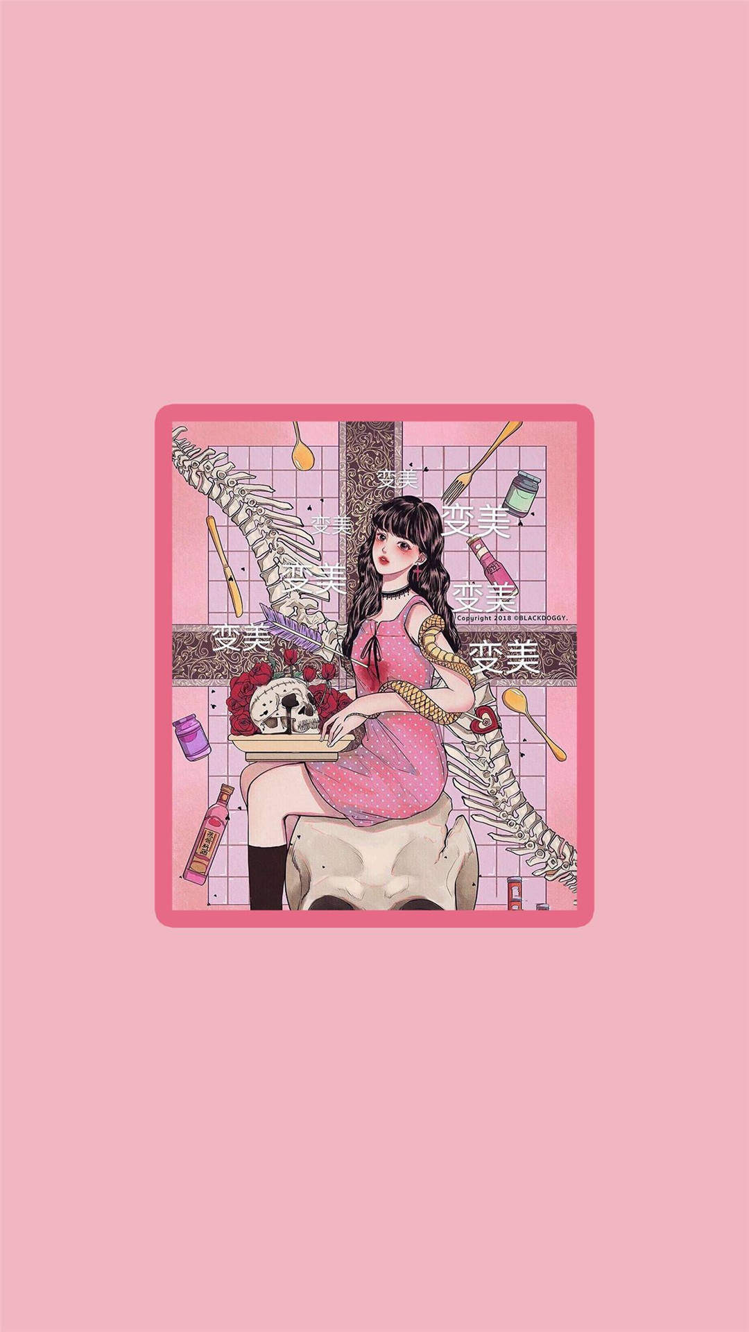 冷艳动漫少女手机壁纸图片图片