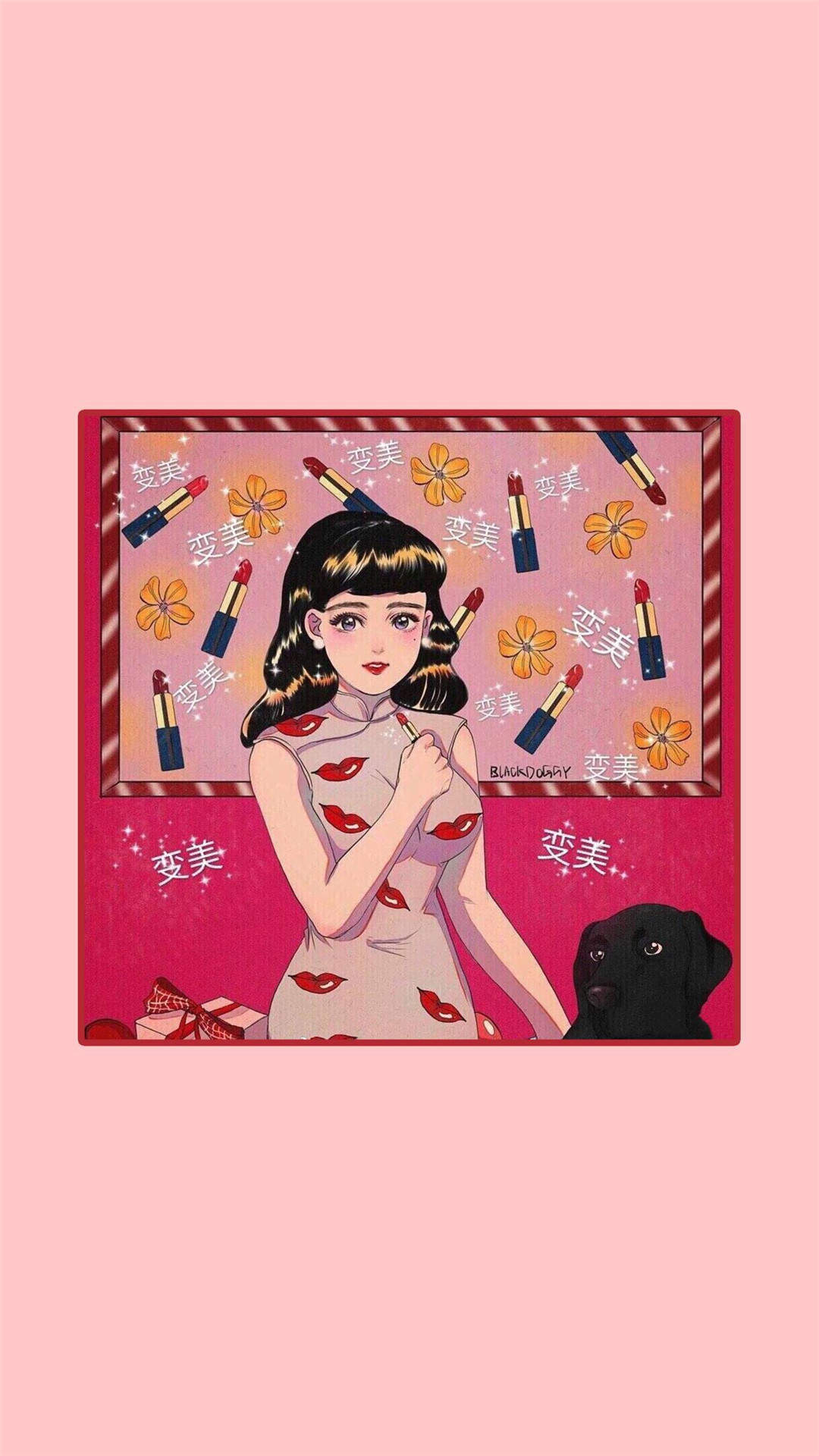 可爱清新动漫少女手机壁纸图片图片