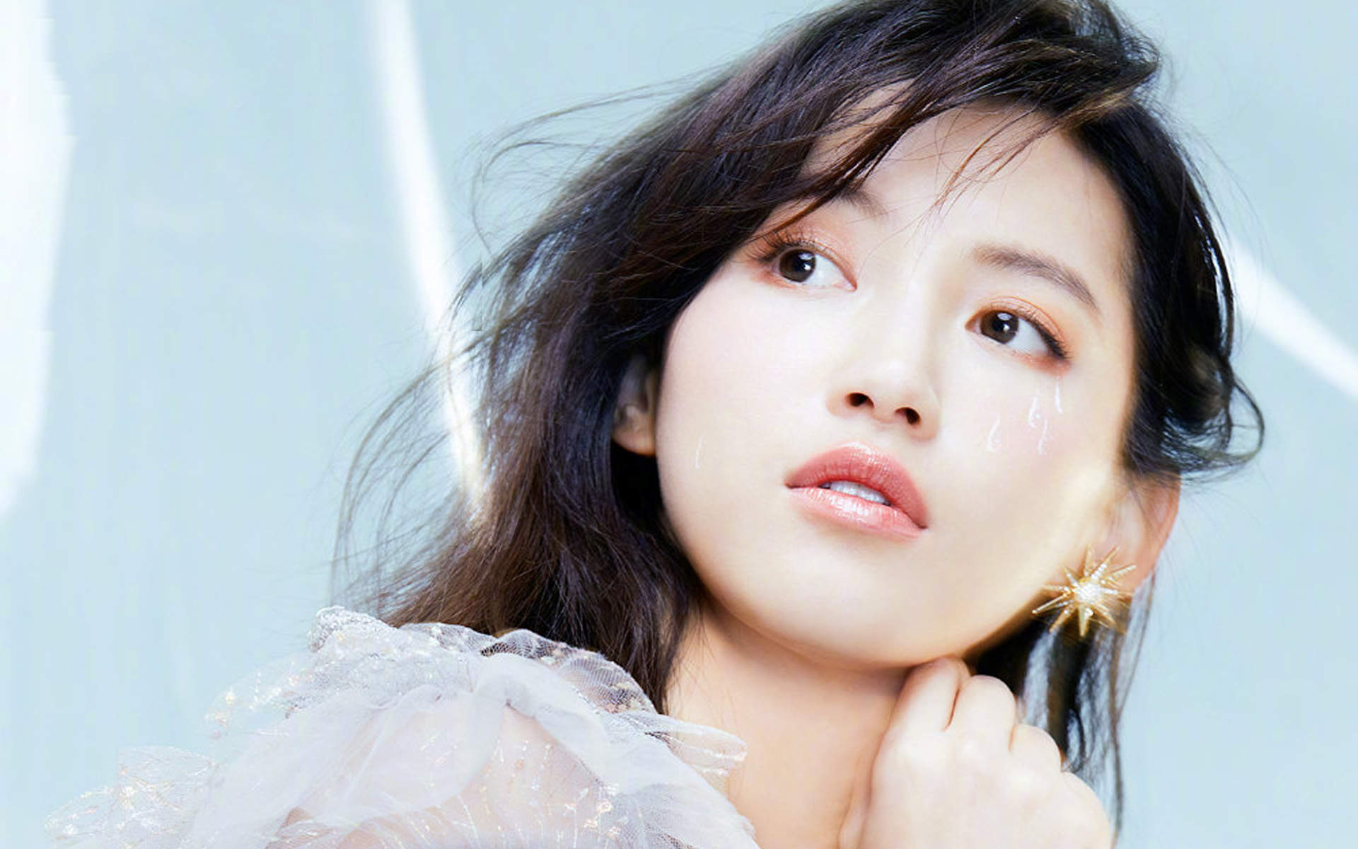 高清湖南衡阳美女气质美女苏青白色系珠宝写真图片图片