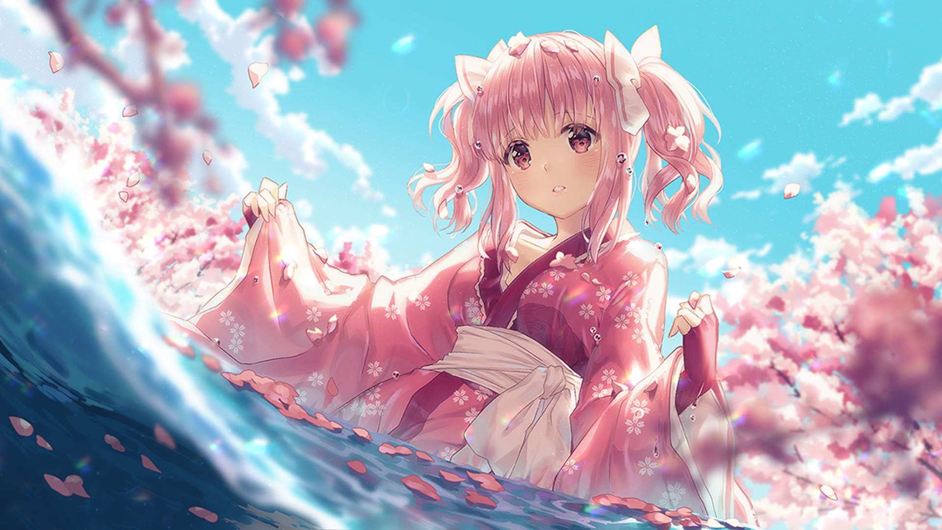 动漫少女唯美插画桌面壁纸图片