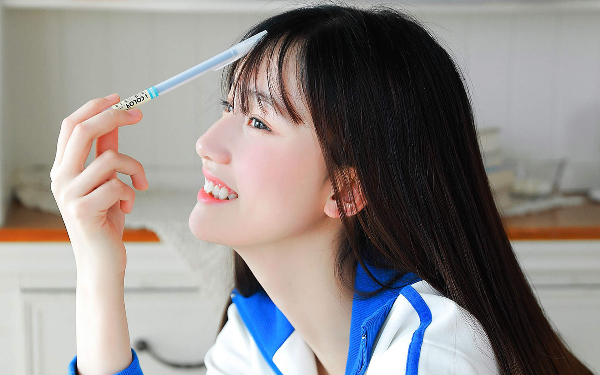 高清校花90后可爱清纯学生妹高清桌面壁纸图片