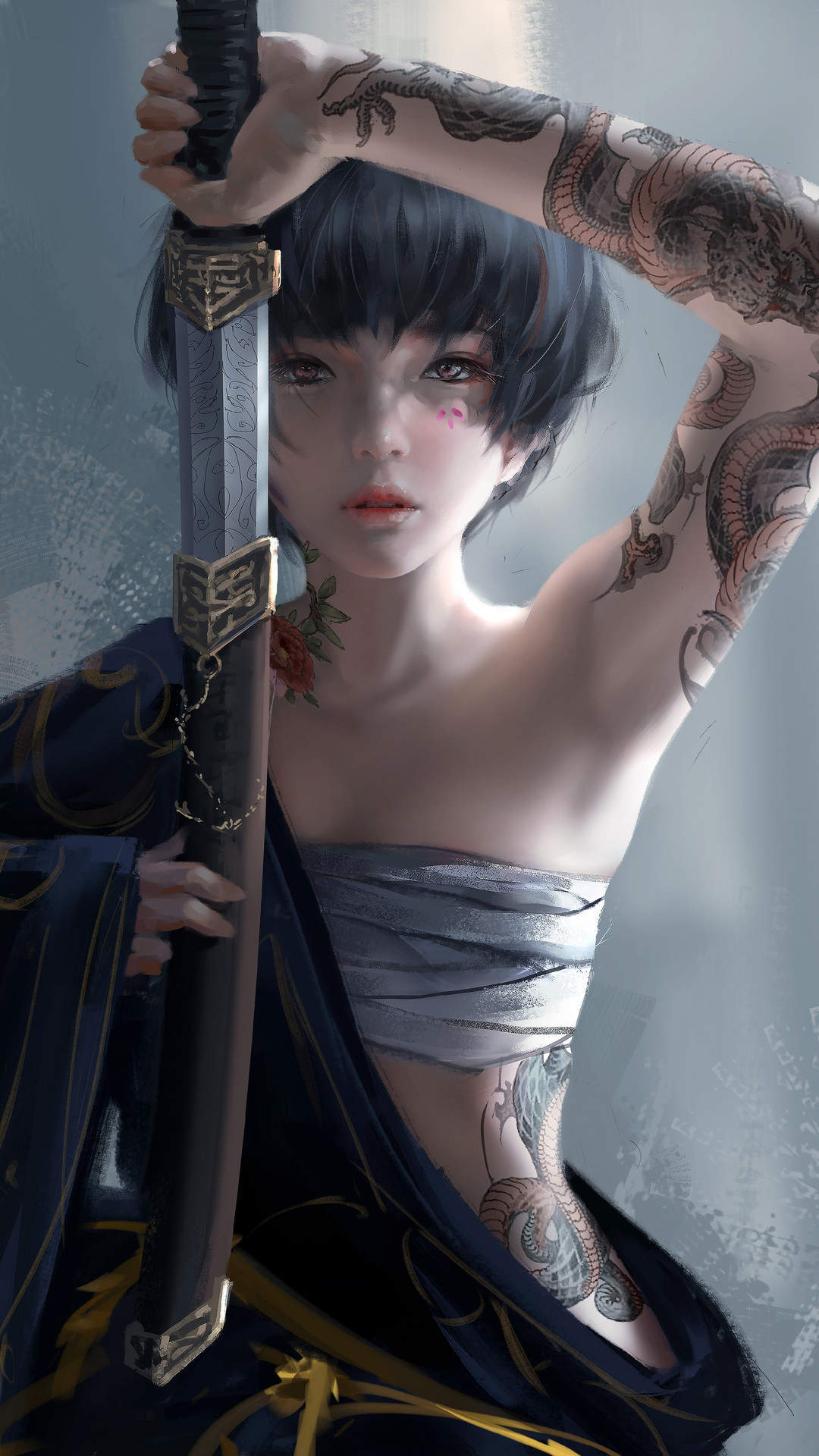 宫崎骏动漫人物插画高清手机壁纸图片