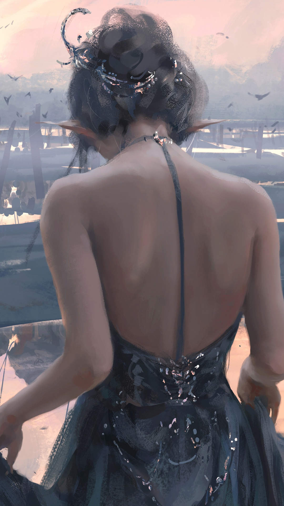宫崎骏动漫人物插画高清手机壁纸图片