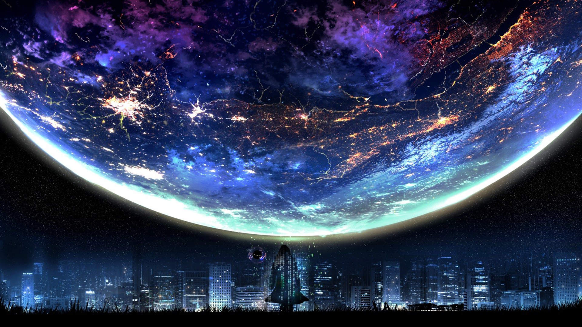 唯美意境动漫星空风景桌面壁纸图片