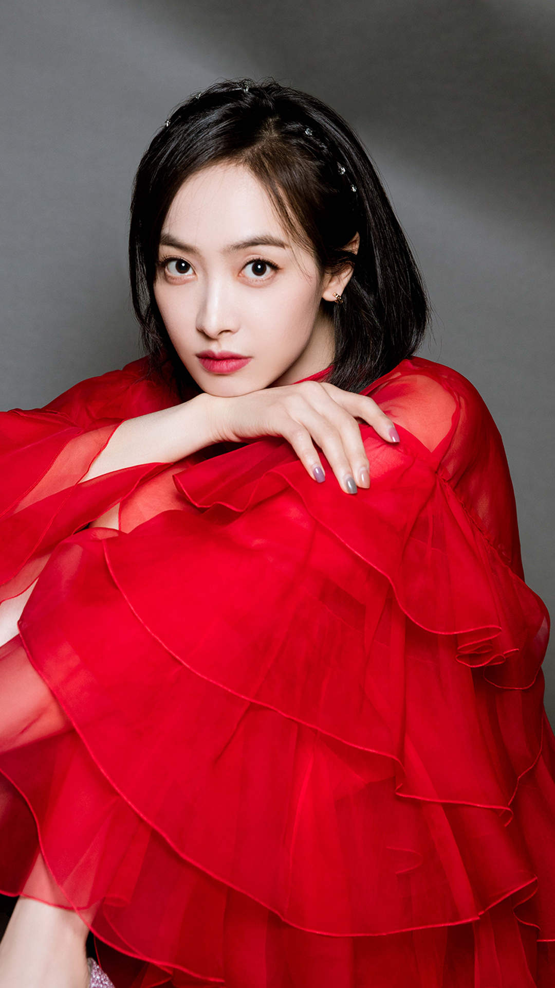 山东省青岛女演员宋茜妩媚动人写真桌面壁纸图片