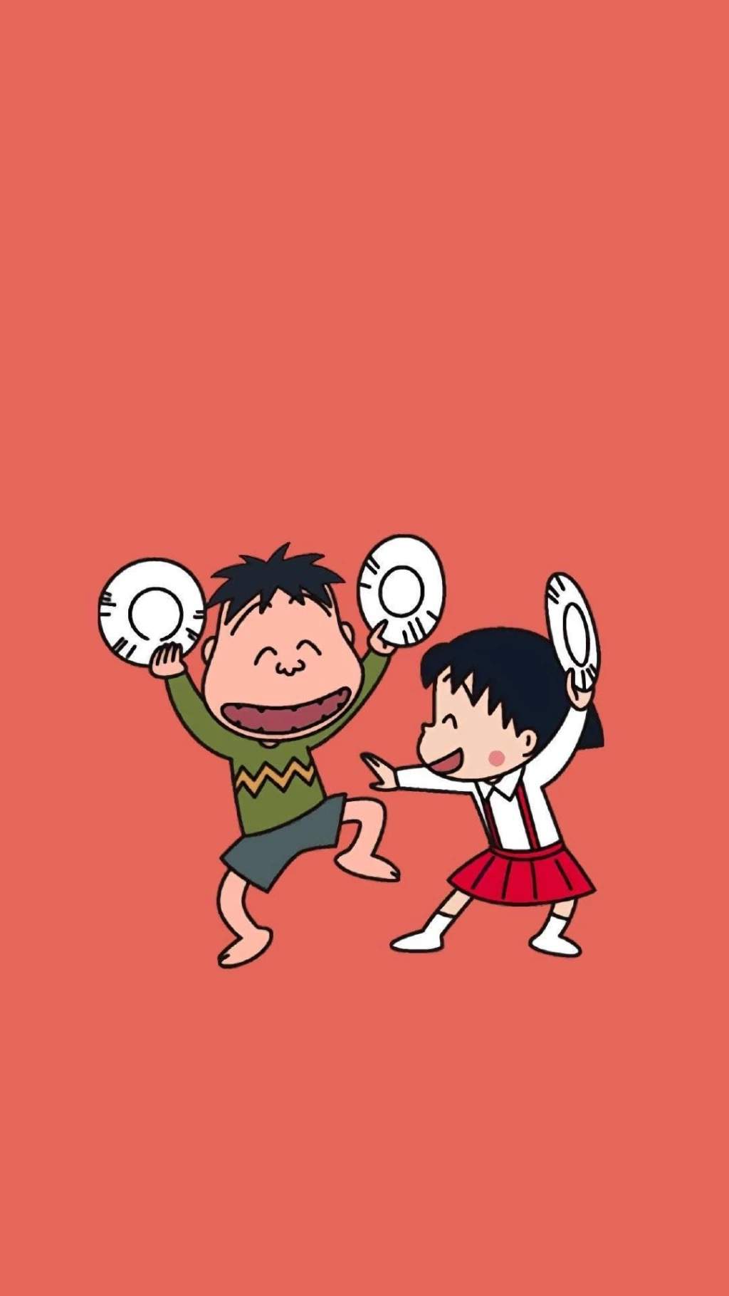 樱桃小丸子可爱小清新高清手机壁纸图片