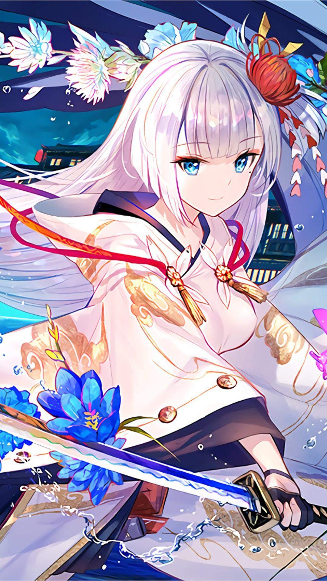 唯美动漫美女手机壁纸图片