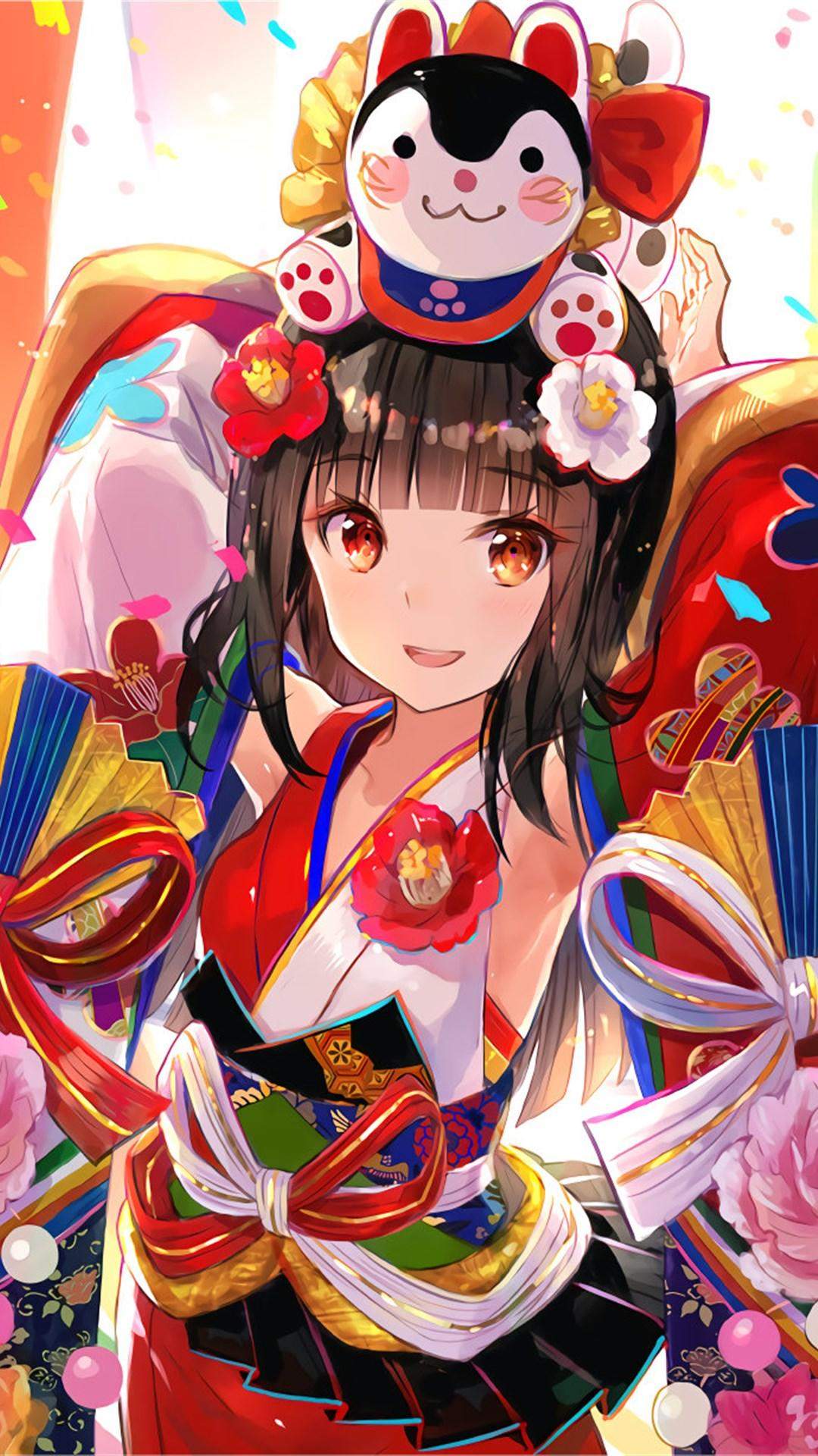 清纯可爱动漫美女手机壁纸图片