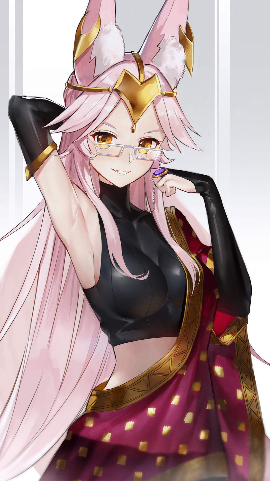 俏皮可爱动漫美女手机壁纸图片