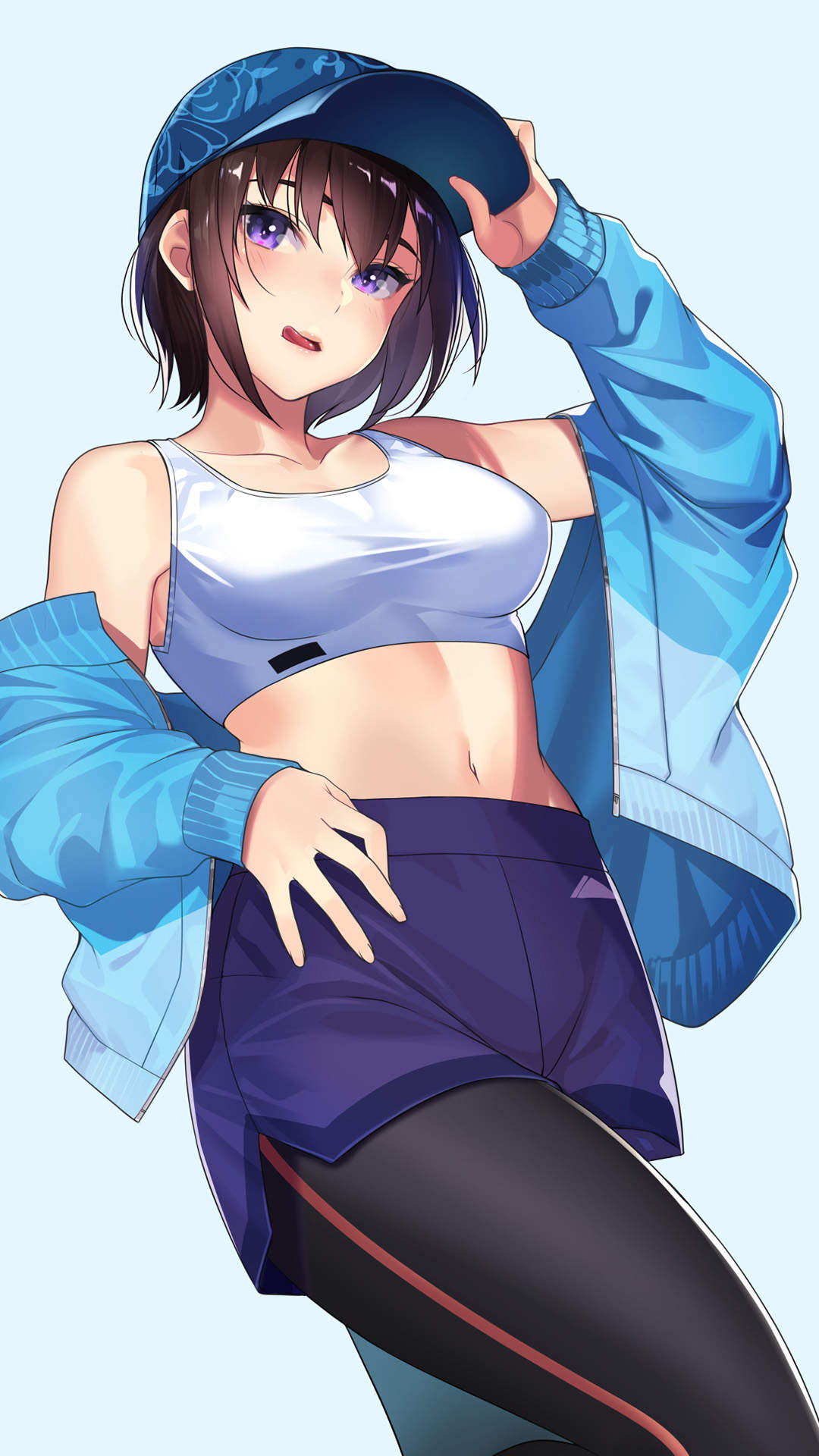 性感二次元泳装美女手机壁纸图片